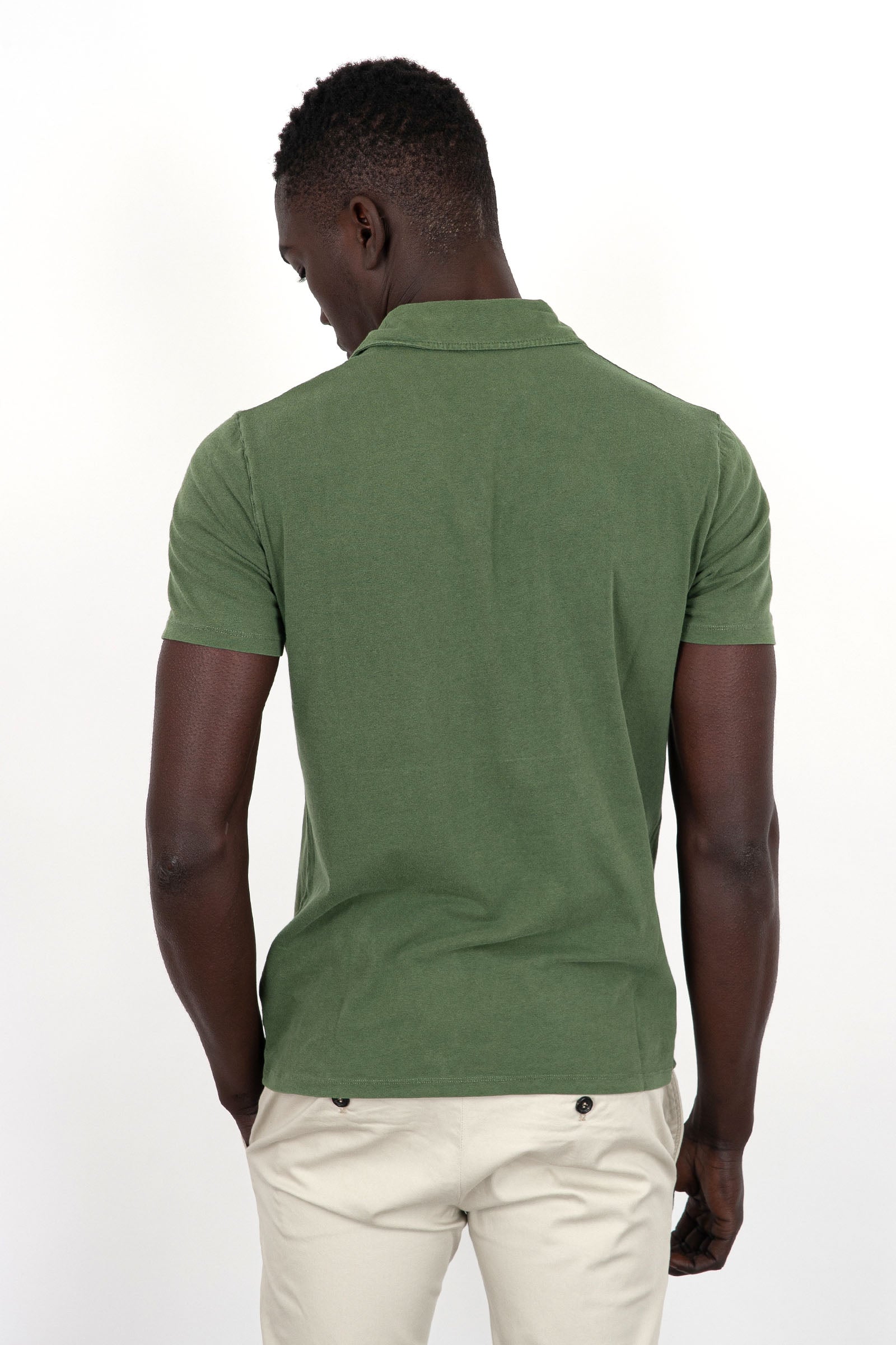 Majestic Filatures Organic Cotton/Elastane Green Polo Shirt - 4