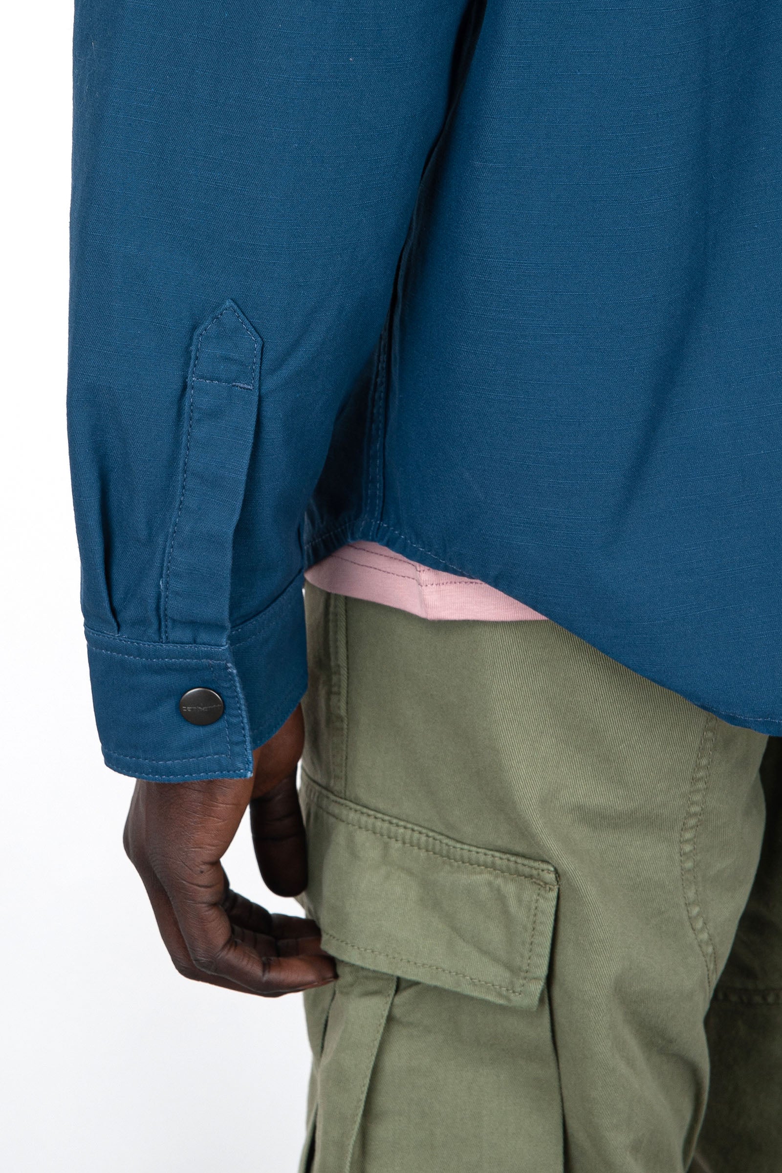 Carhartt WIP Shirt Jacket Hayworth Cotone Blu China - 6