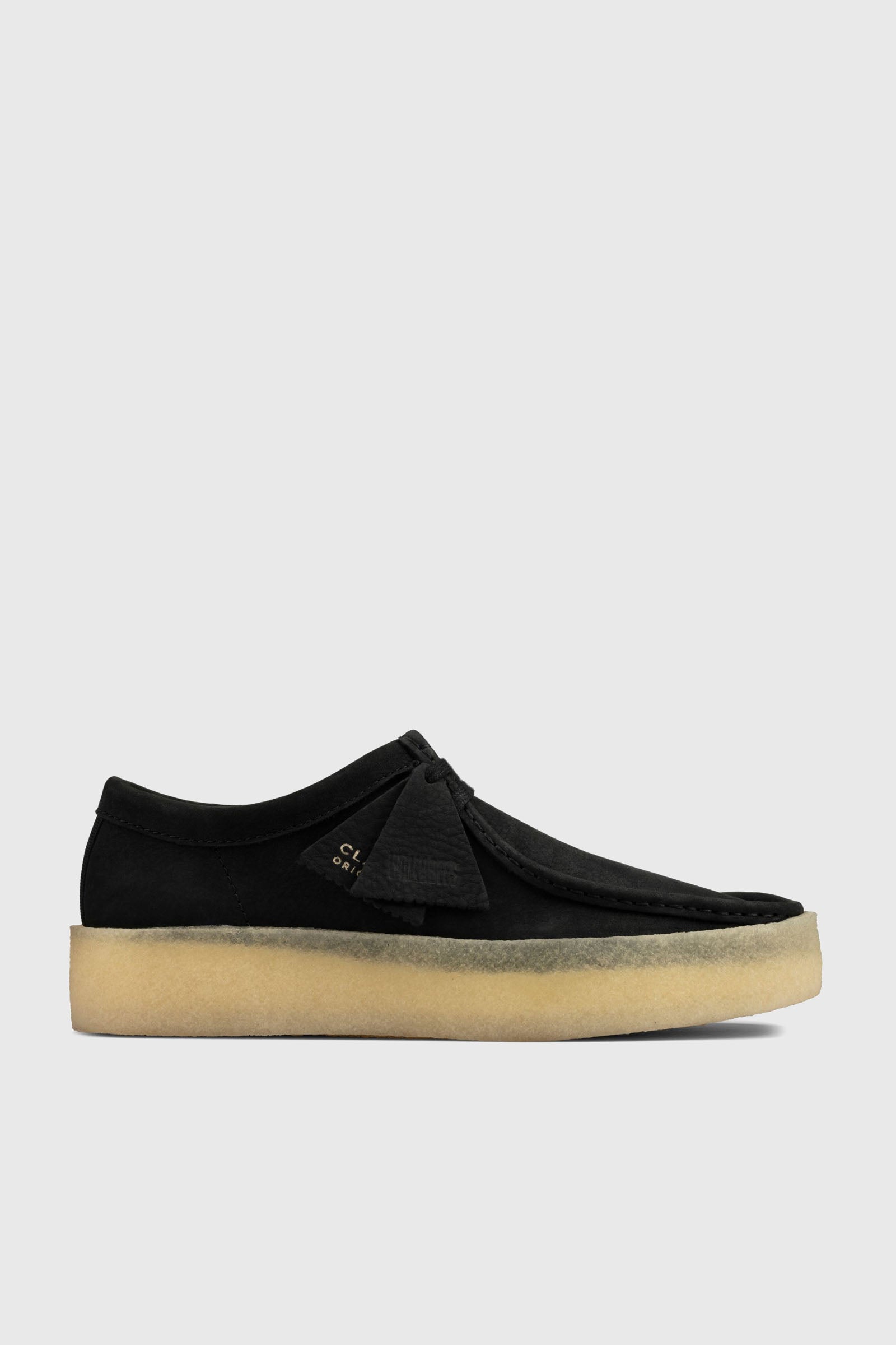 "Clarks Wallabee Cup Black Leather Shoe for Men" - 1