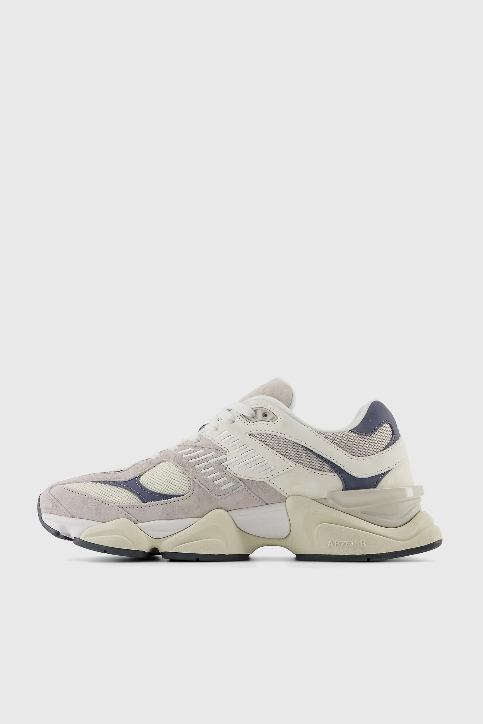 Title: New Balance 9060 Synthetic Cream Sneakers - 5