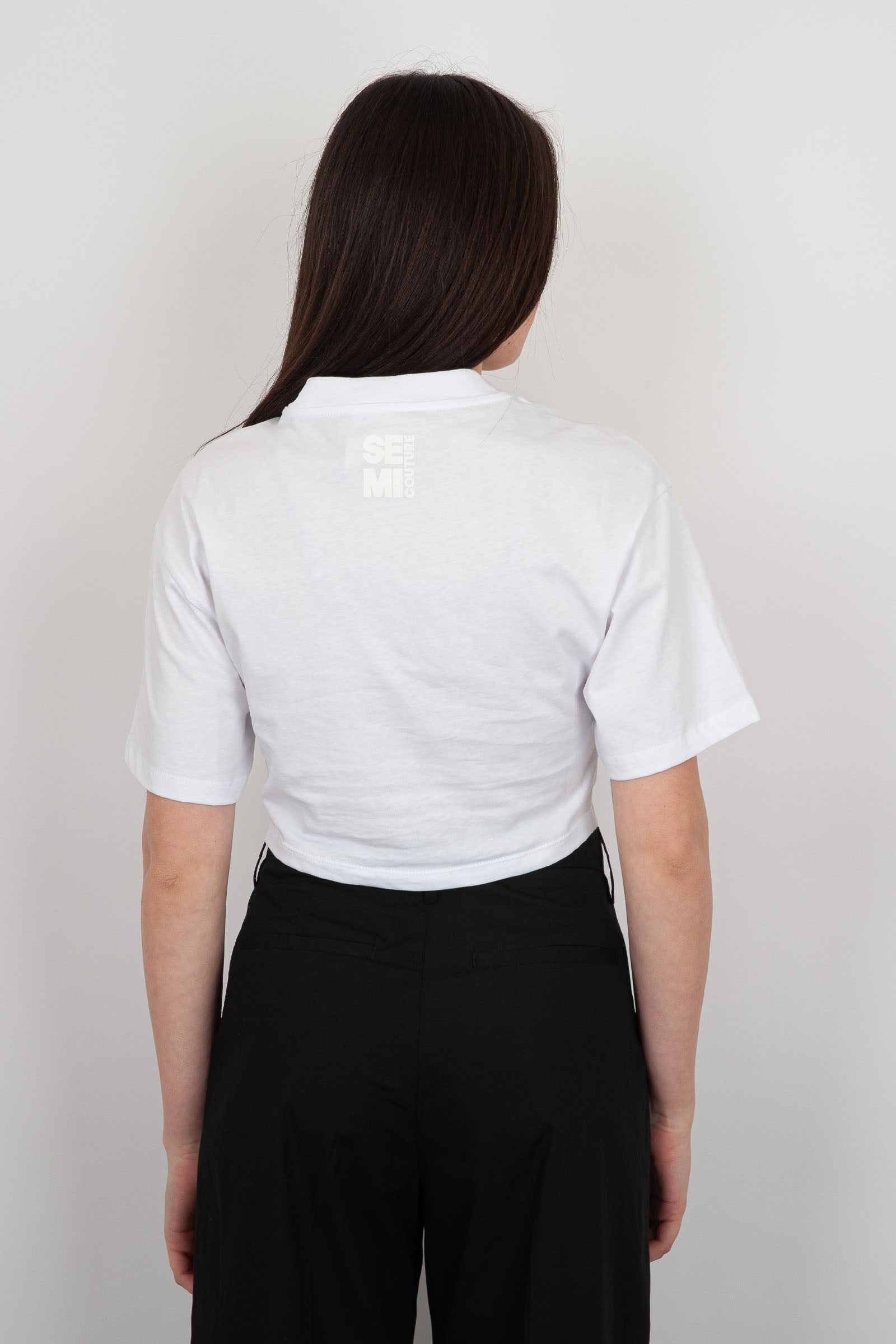 SemiCouture T-Shirt Kaisha Cotone Bianco - 4