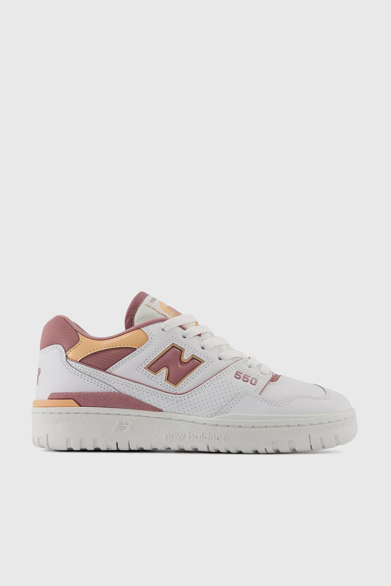 New Balance Sneaker 550 Leather White/Pink - 1