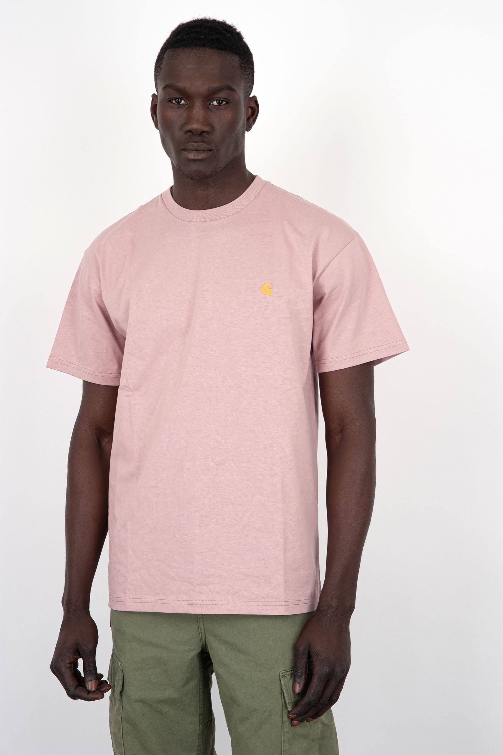 Carhartt WIP T-Shirt S/S Chase Cotone Rosa - 5