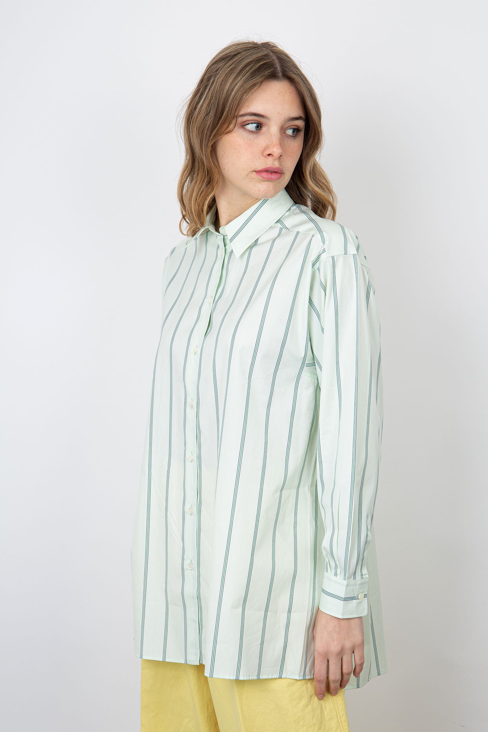 Aspesi Green Striped Cotton Shirt - 3