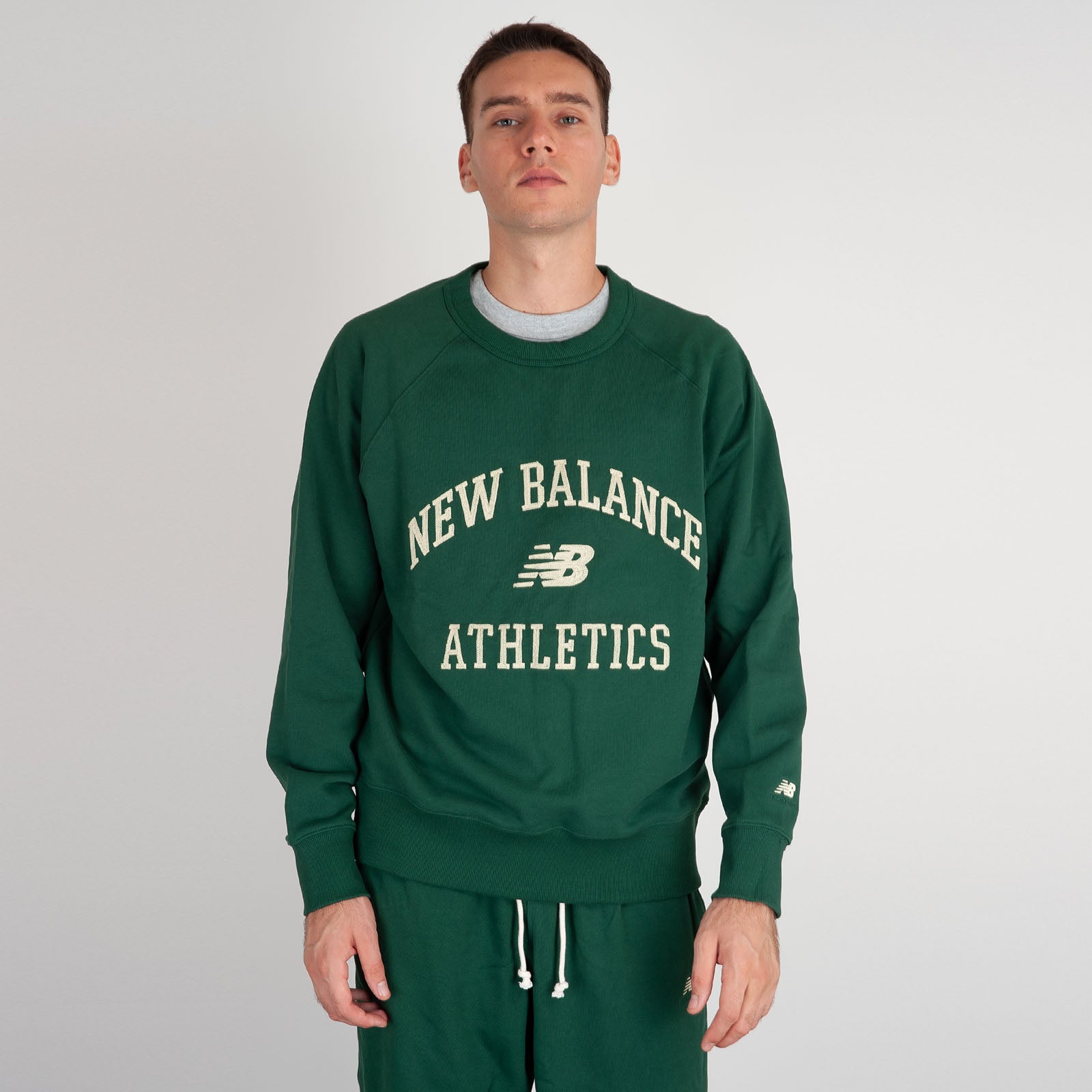 New Balance Athletics VarsityGreen Cotton Sweatshirt - 8