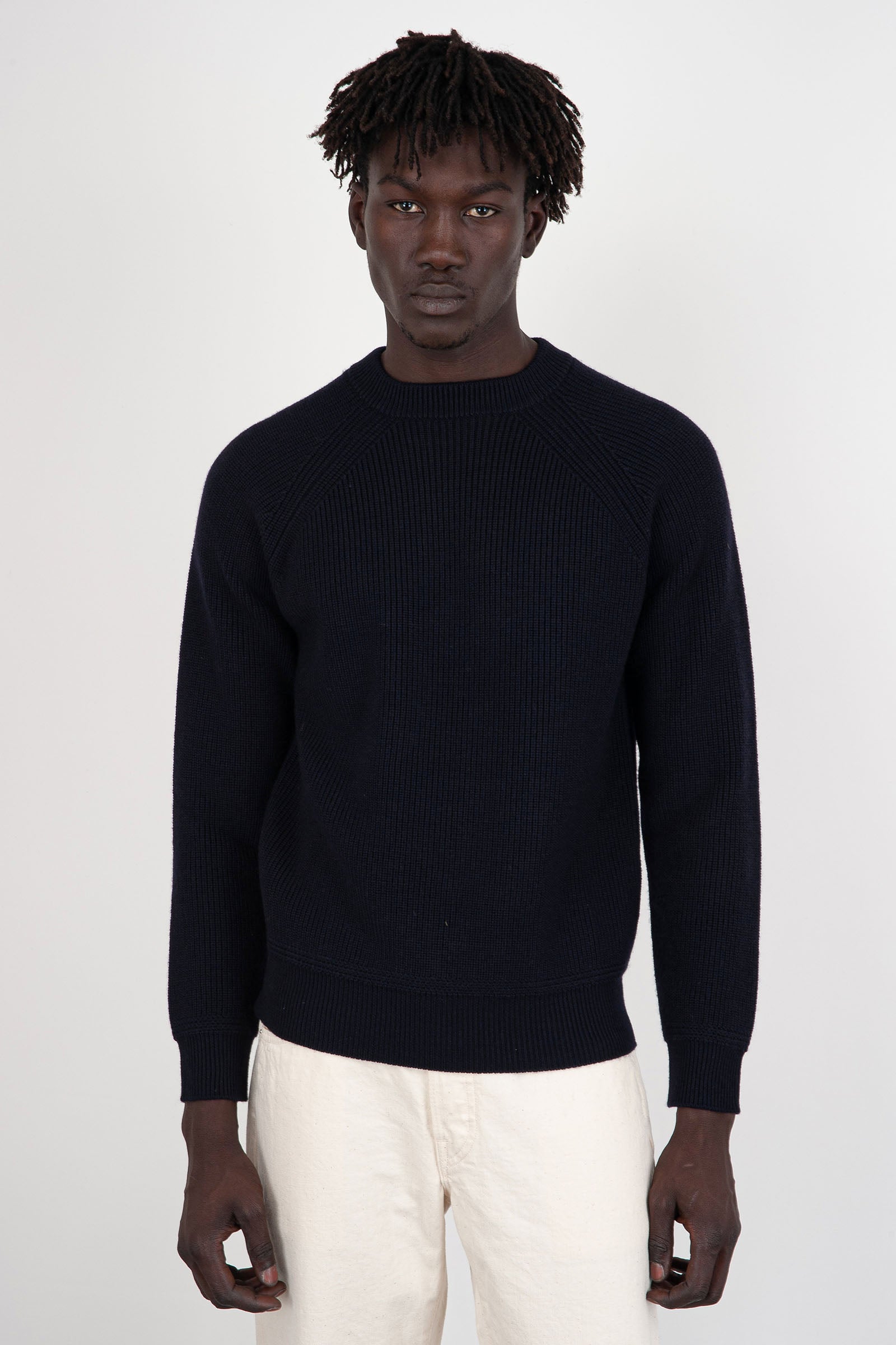 Sebago FortKent Sweater 100% Wool Navy Blue - 1