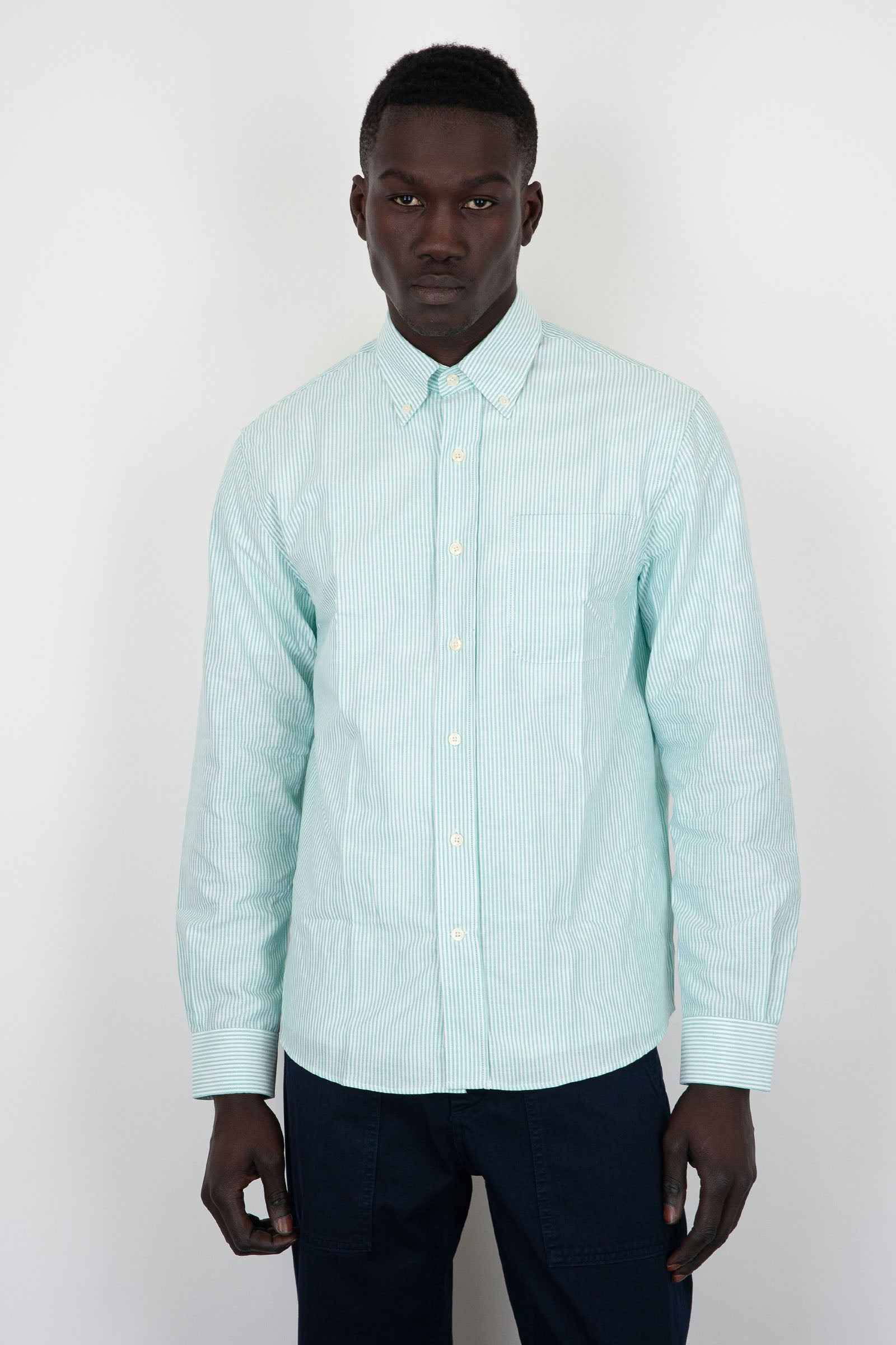 Sebago Camicia Doubling Cotone Verde - 3