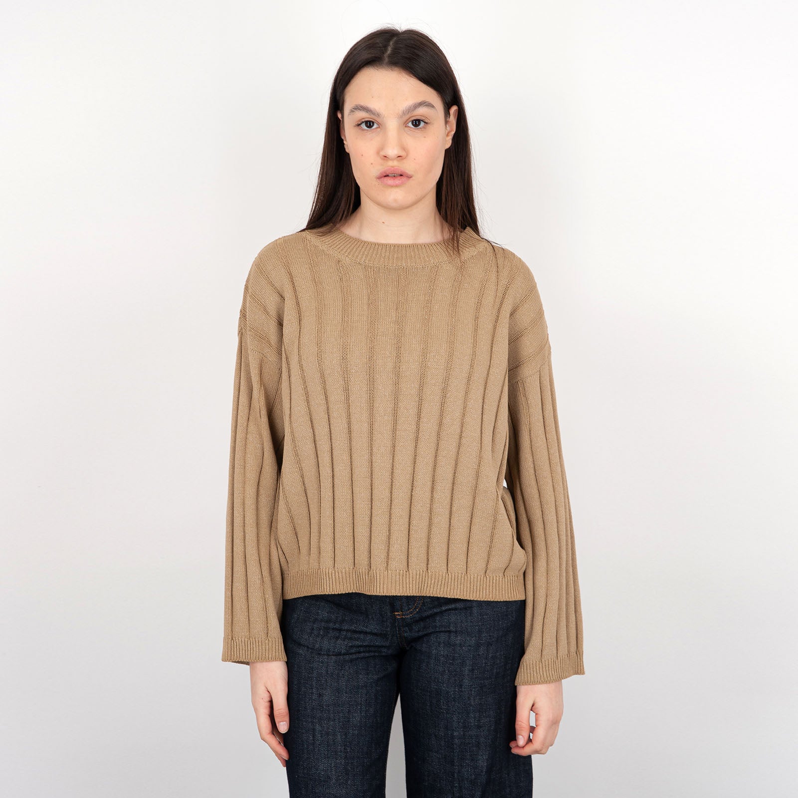Grifoni Ribbed Sand Knit in Cotton/Polyamide - 6