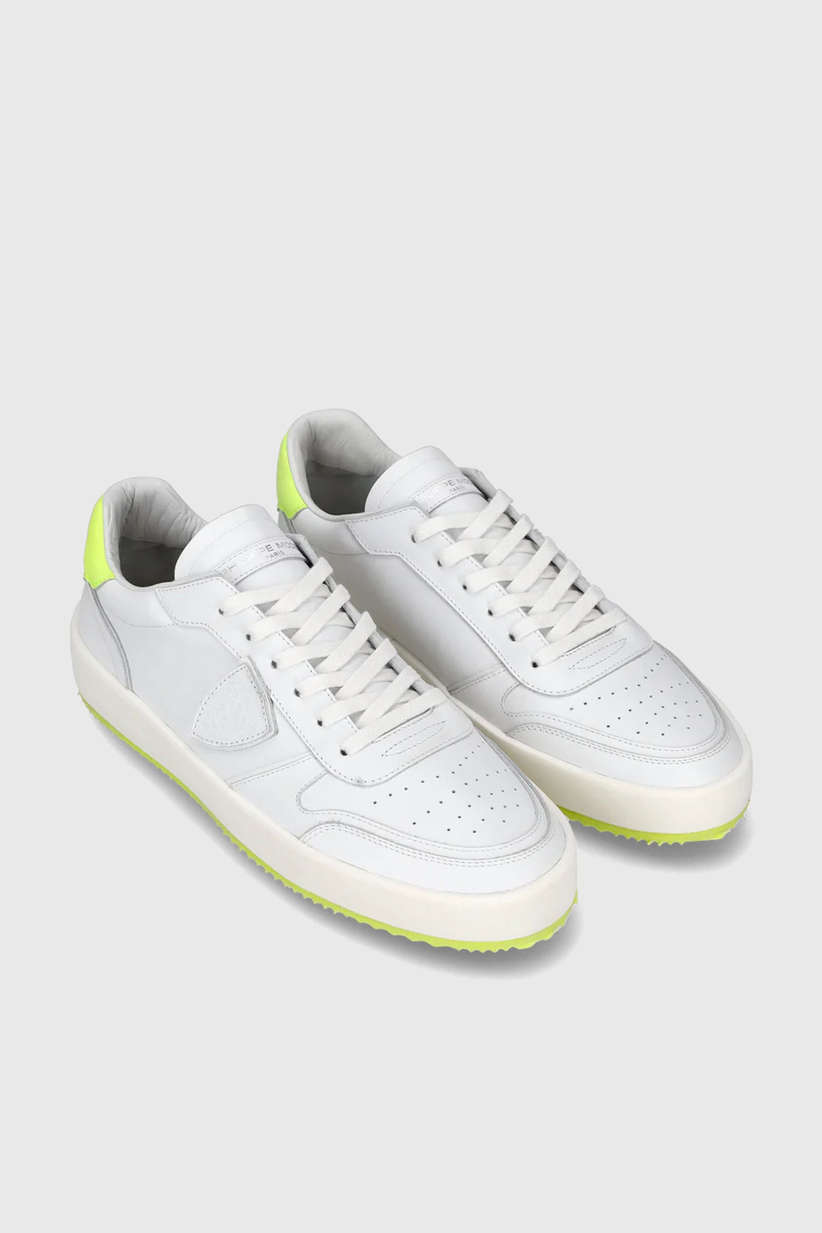 Philippe Model Sneaker Nice Veau Leather White/Yellow Fluo - 2