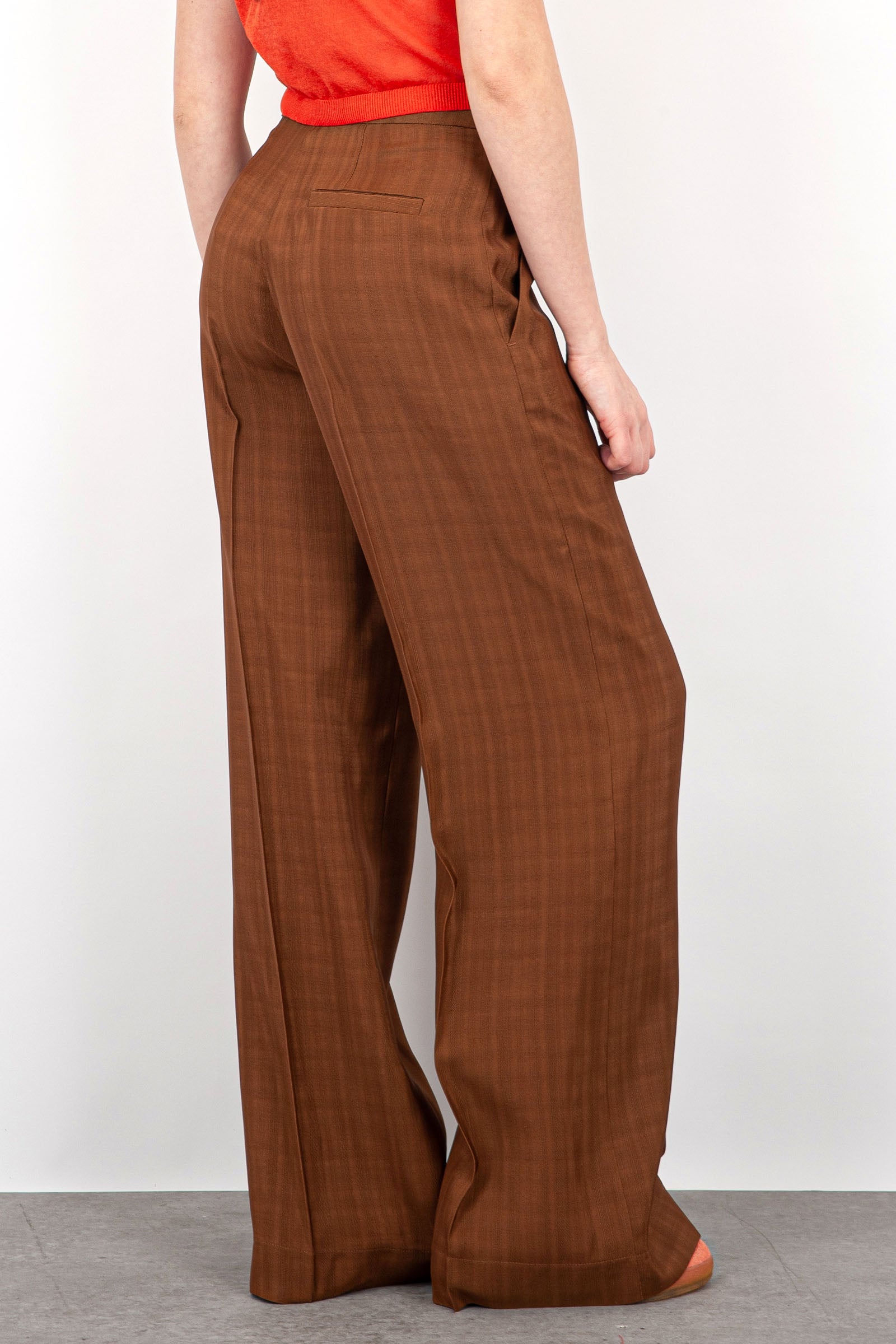 SemiCouture Marlee Synthetic Trousers Tobacco - 5