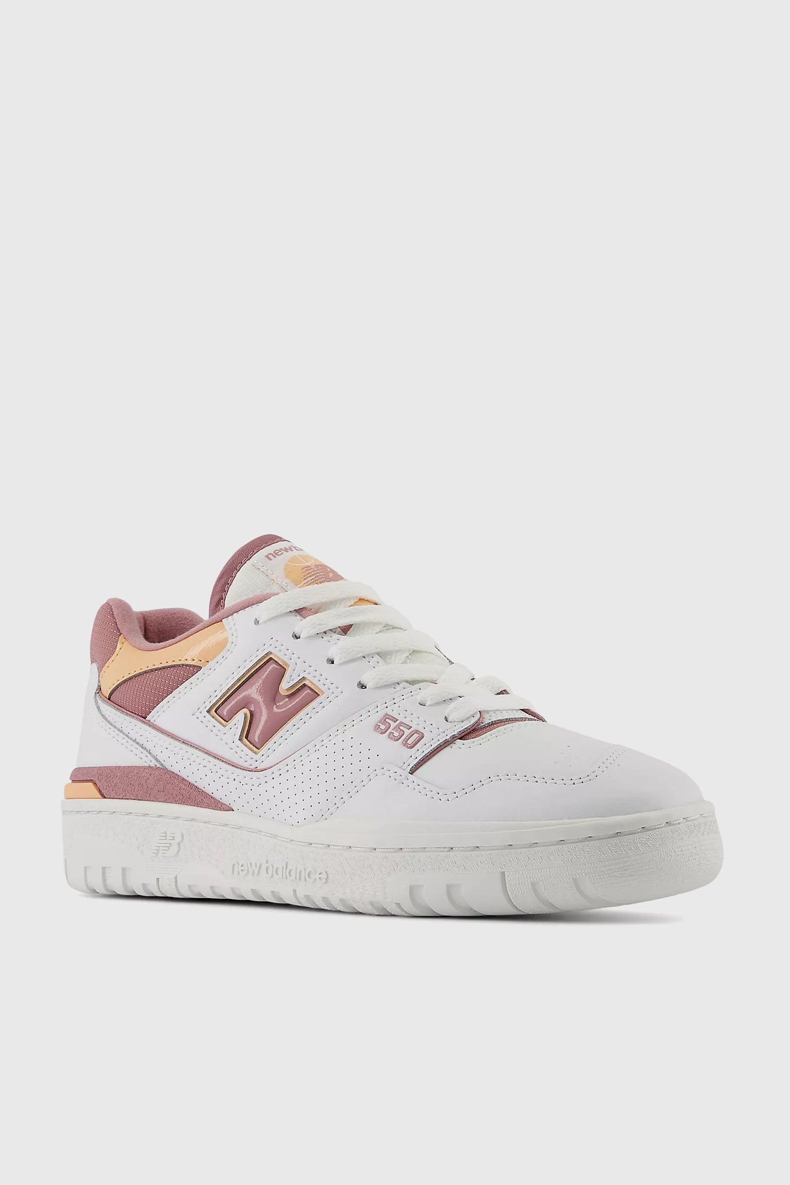 New Balance Sneaker 550 Leather White/Pink - 2