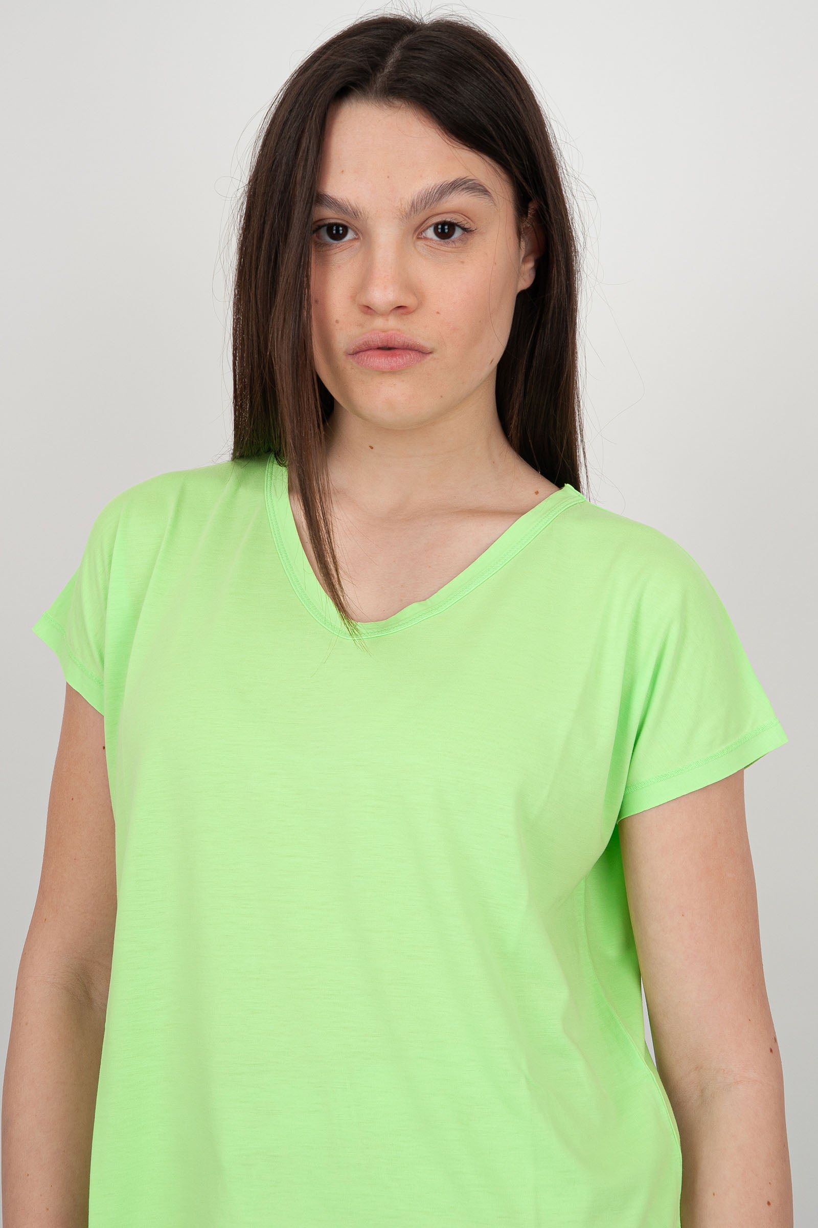 Absolut Cashmere Serra T-Shirt in Fluo Green Cotton - 2