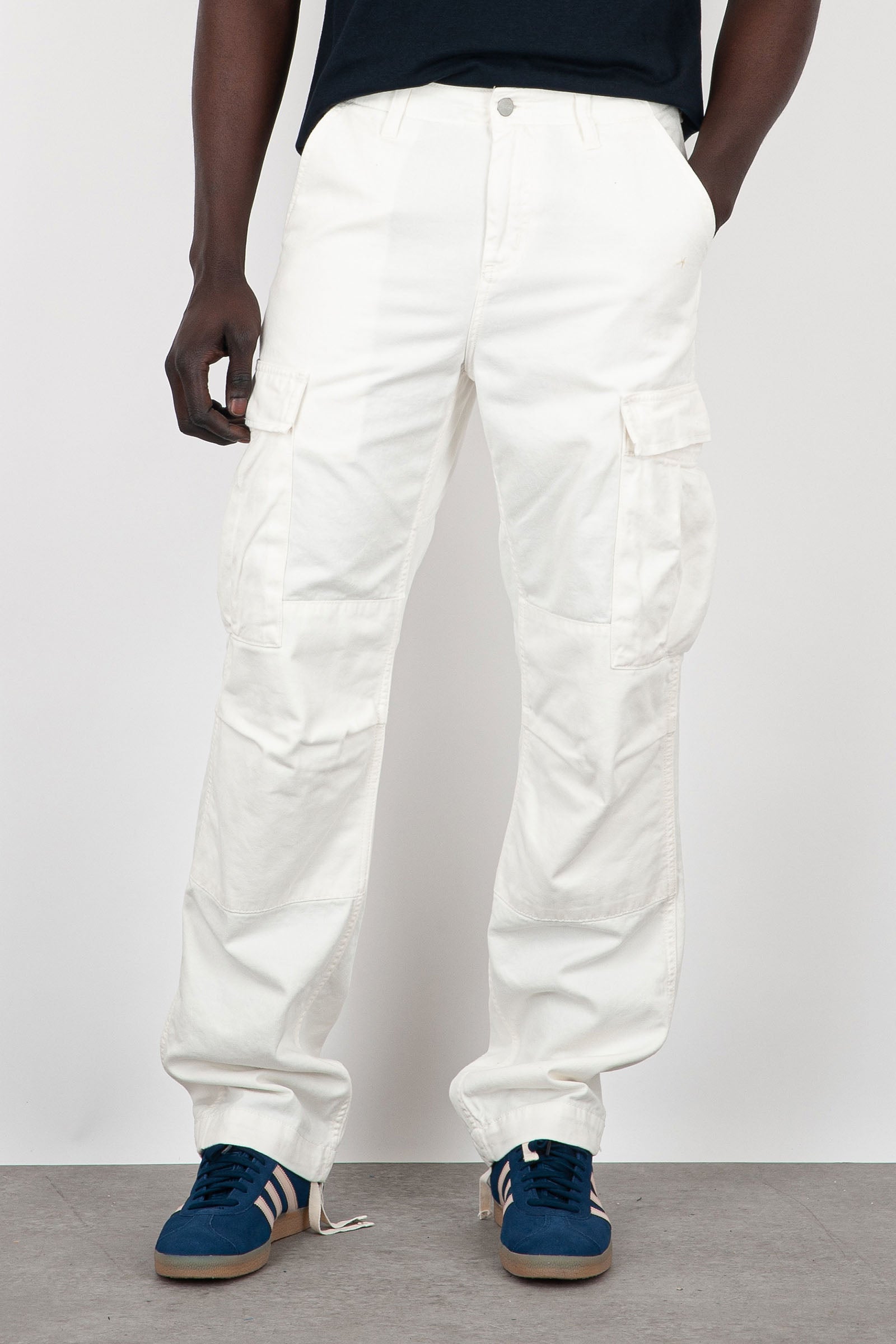 Carhartt WIP Pantalone Regular Cargo Cotone Bianco - 1