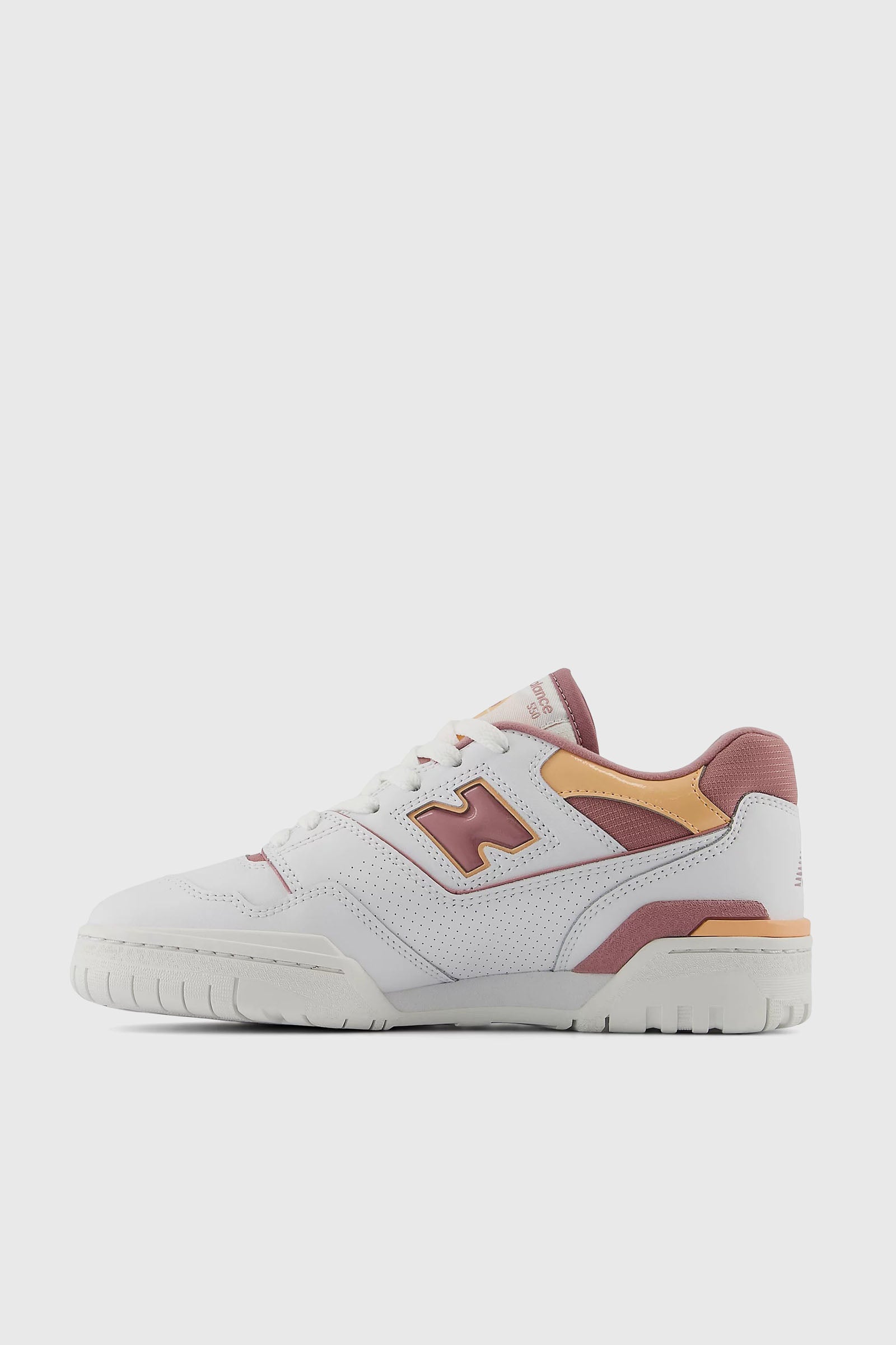 New Balance Sneaker 550 Leather White/Pink - 5
