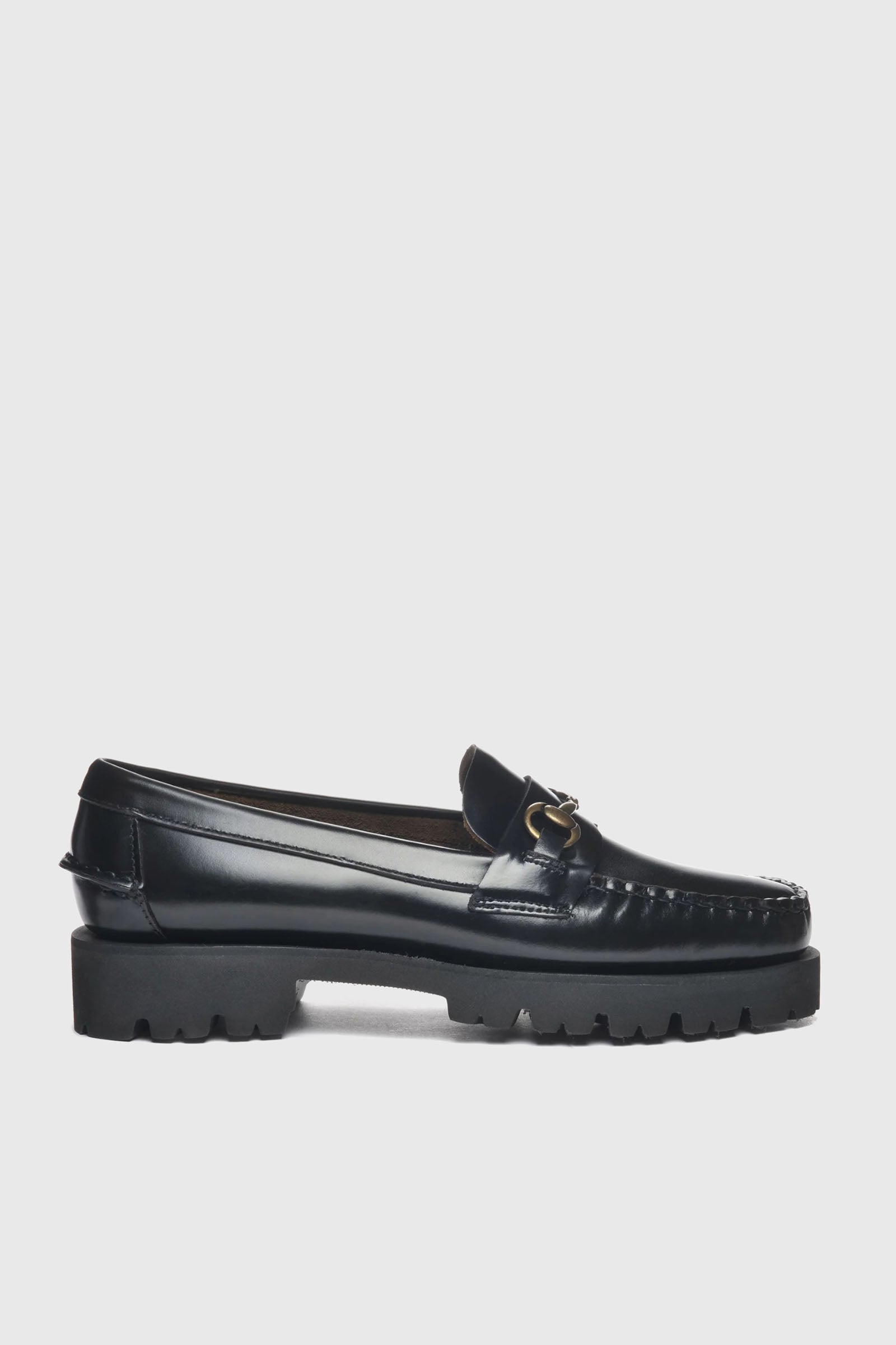 Sebago Joe Lug Leather Loafers in Black - 1