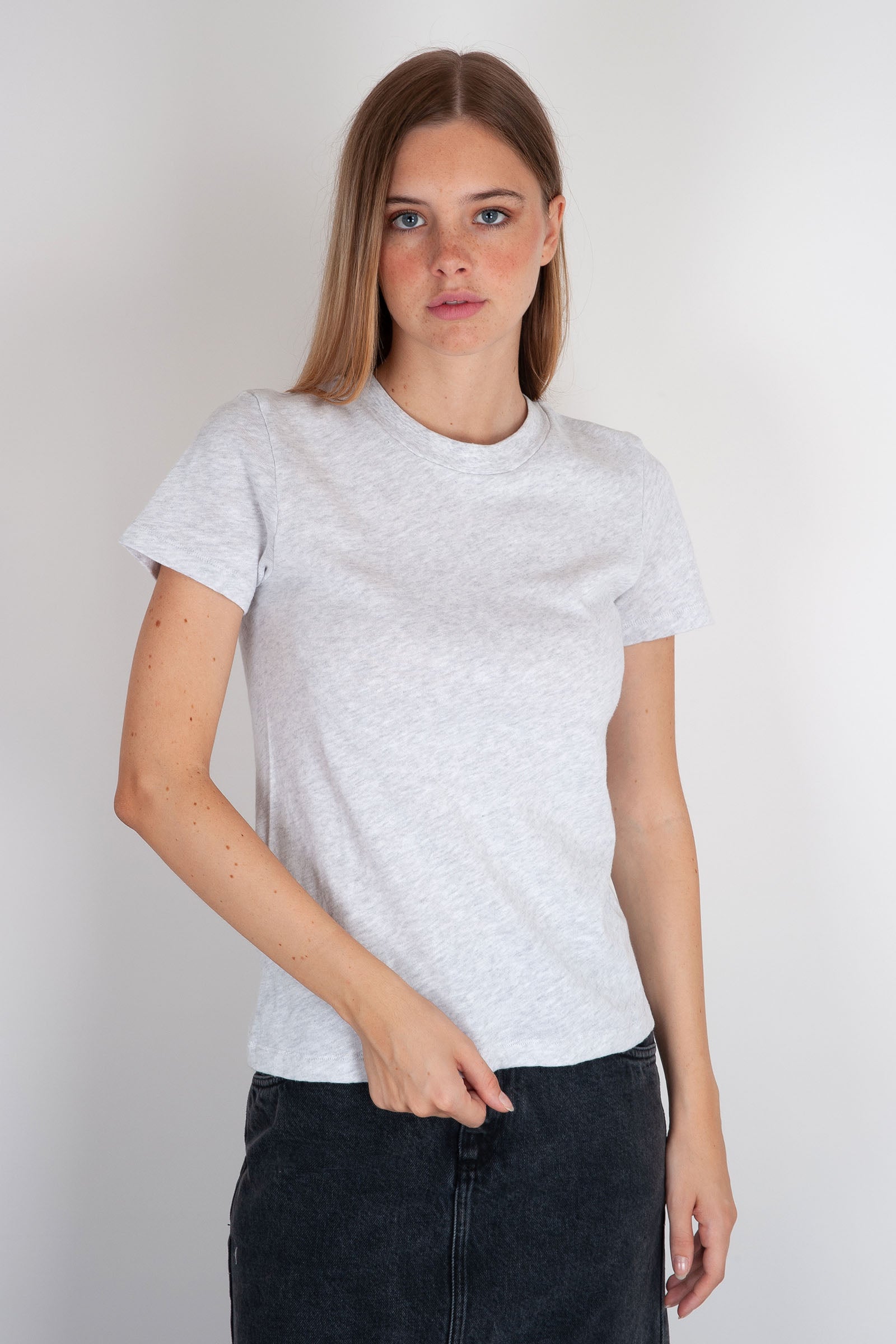 American Vintage Sonoma Cotton T-Shirt Melange Gray - 1