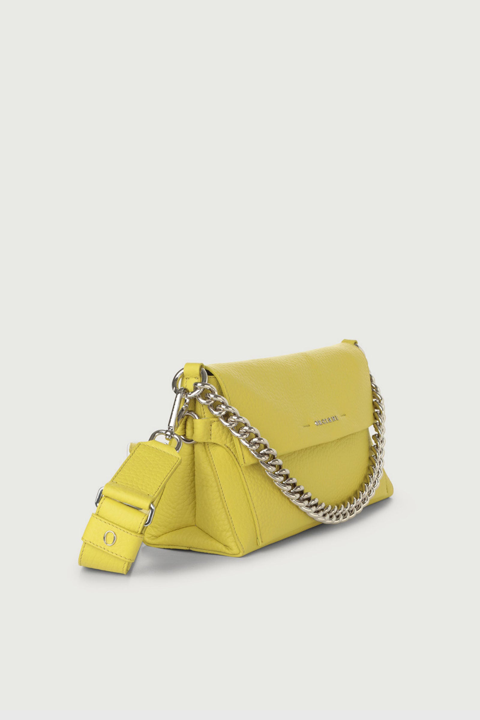 Orciani Shoulder Bag Missy Longuette Soft in Yellow Leather - 2