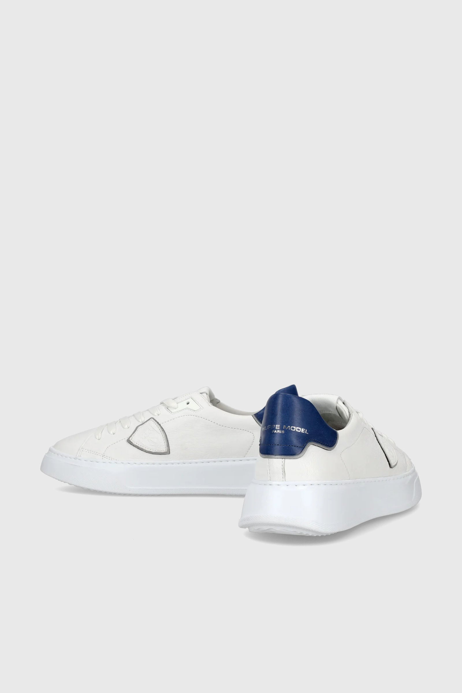 Philippe Model Sneaker Temple West Leather White/Blue - 4