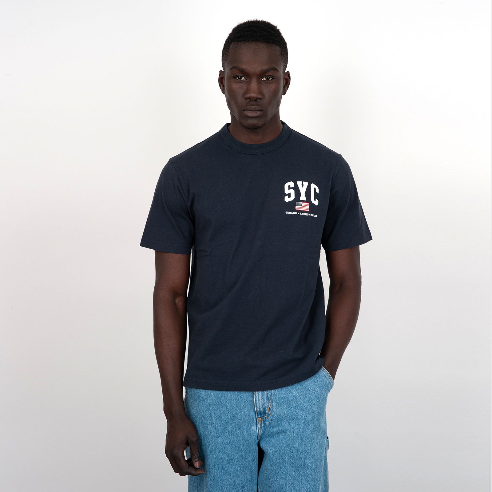 Sebago T-Shirt Castine Cotton Navy Blue - 6