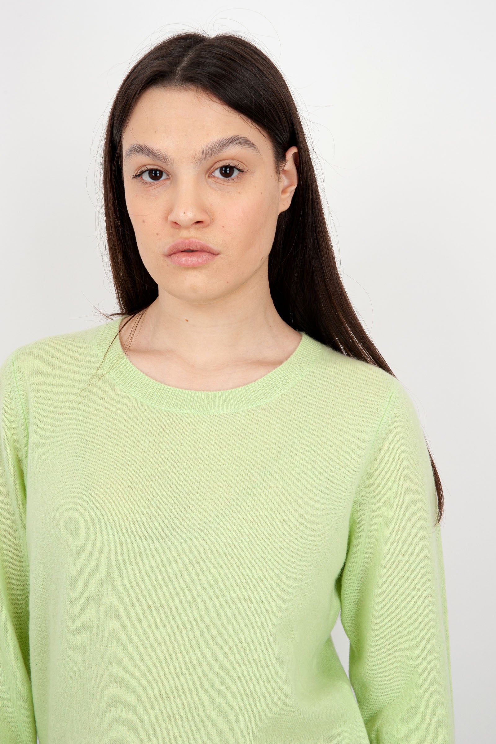 Absolut Cashmere Crew Neck Sweater Carlie Light Green Wool - 2