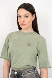 Department Five T-Shirt Crop Lax Cotone Verde Militare department five