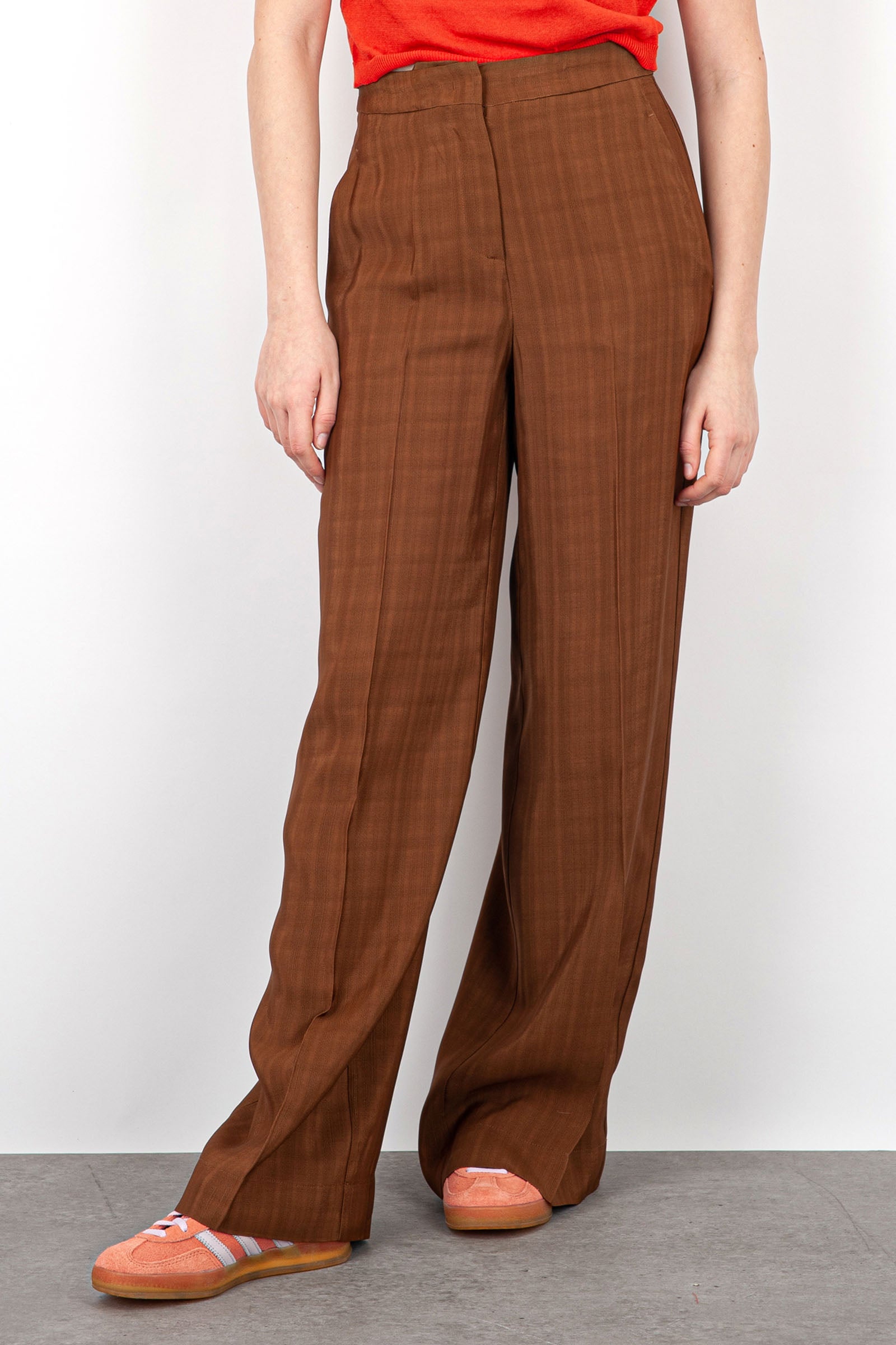 SemiCouture Marlee Synthetic Trousers Tobacco - 1