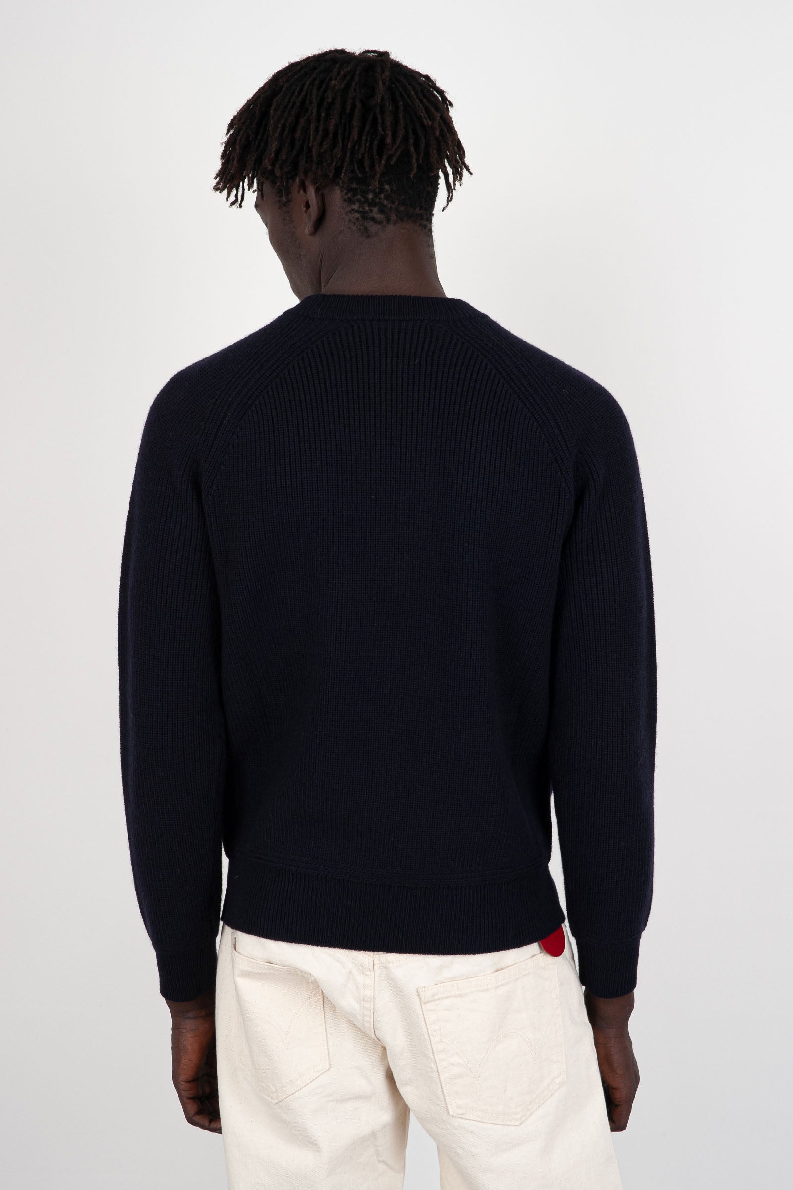 Sebago FortKent Sweater 100% Wool Navy Blue - 4