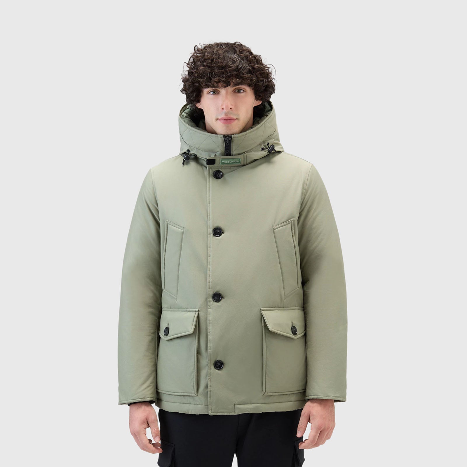 Woolrich Arctic Anorak Ramar Cloth Green Down Jacket - 10