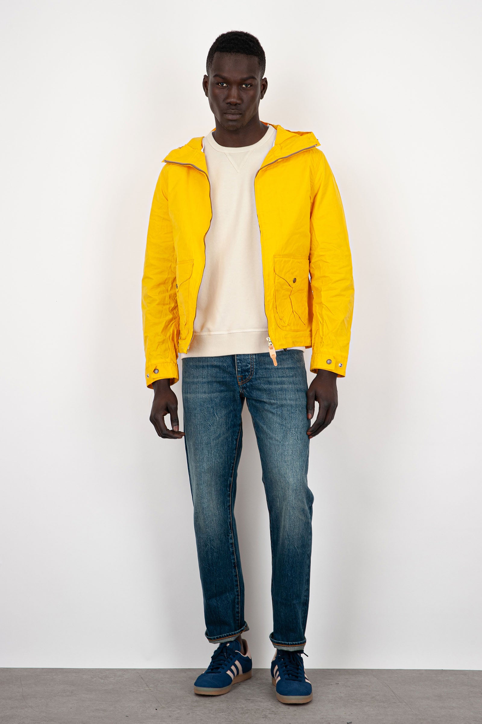 Manifattura Ceccarelli Blazer Coat With Hood Yellow Cotton - 8