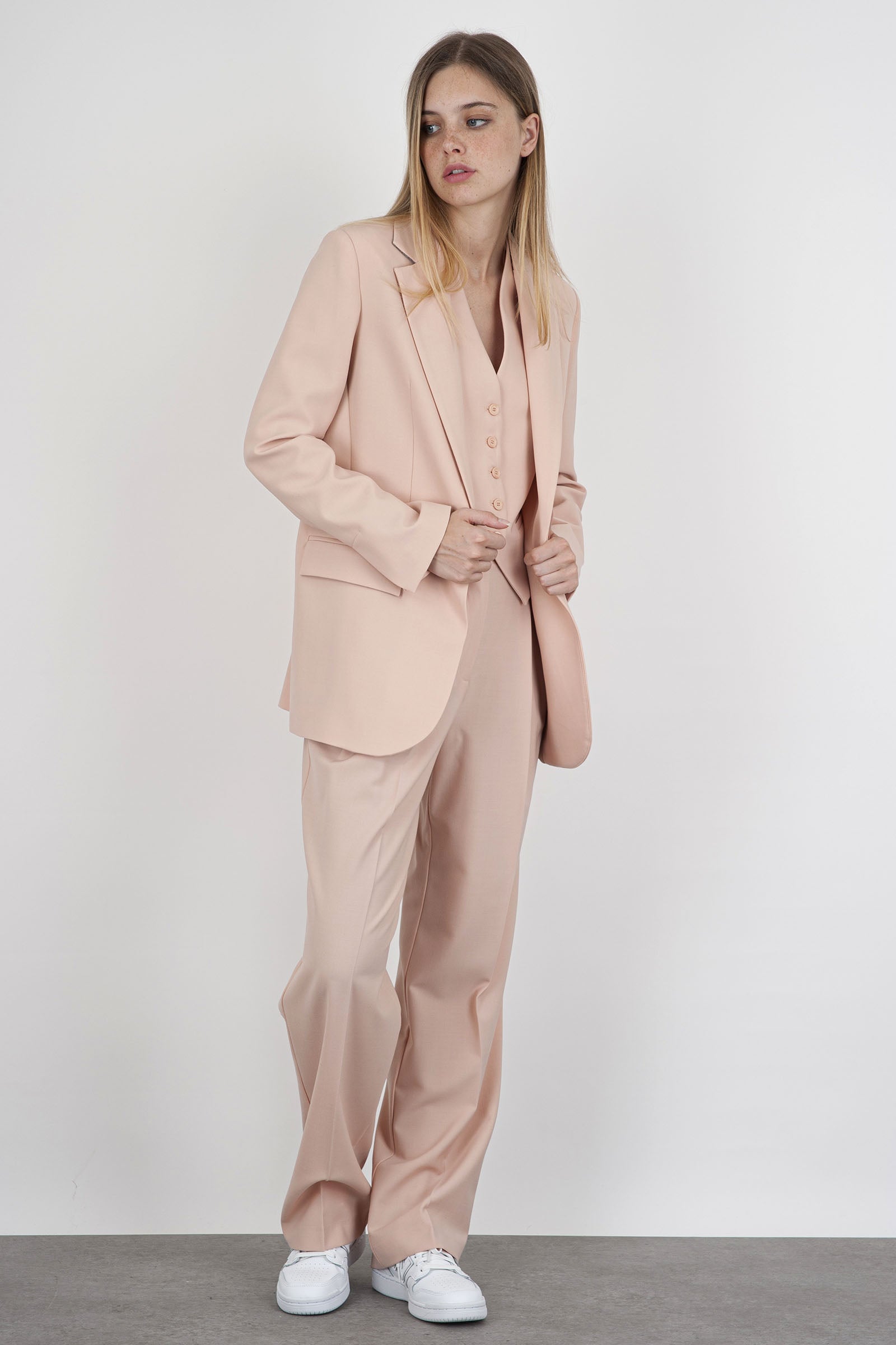 Semicouture Jody Synthetic Powder Pink Trousers - 7