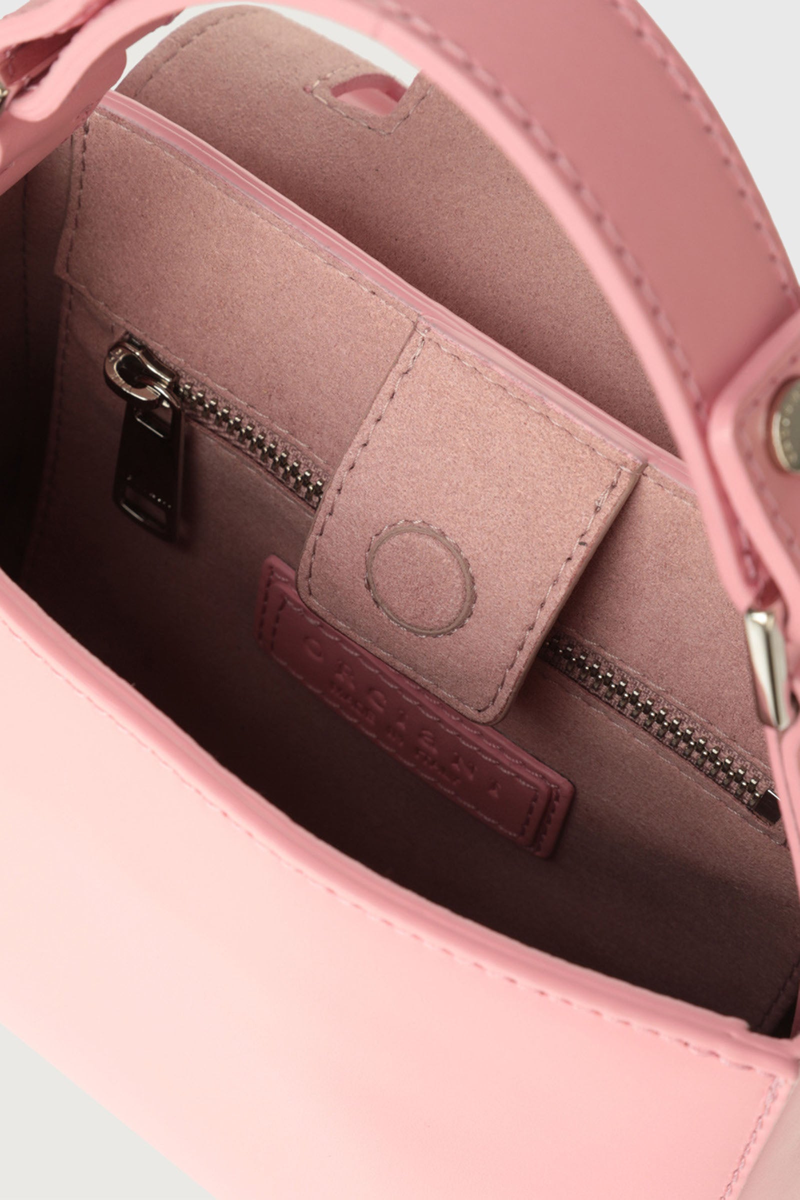 Orciani Sveva Vanity Mini Leather Bag Pink - 4