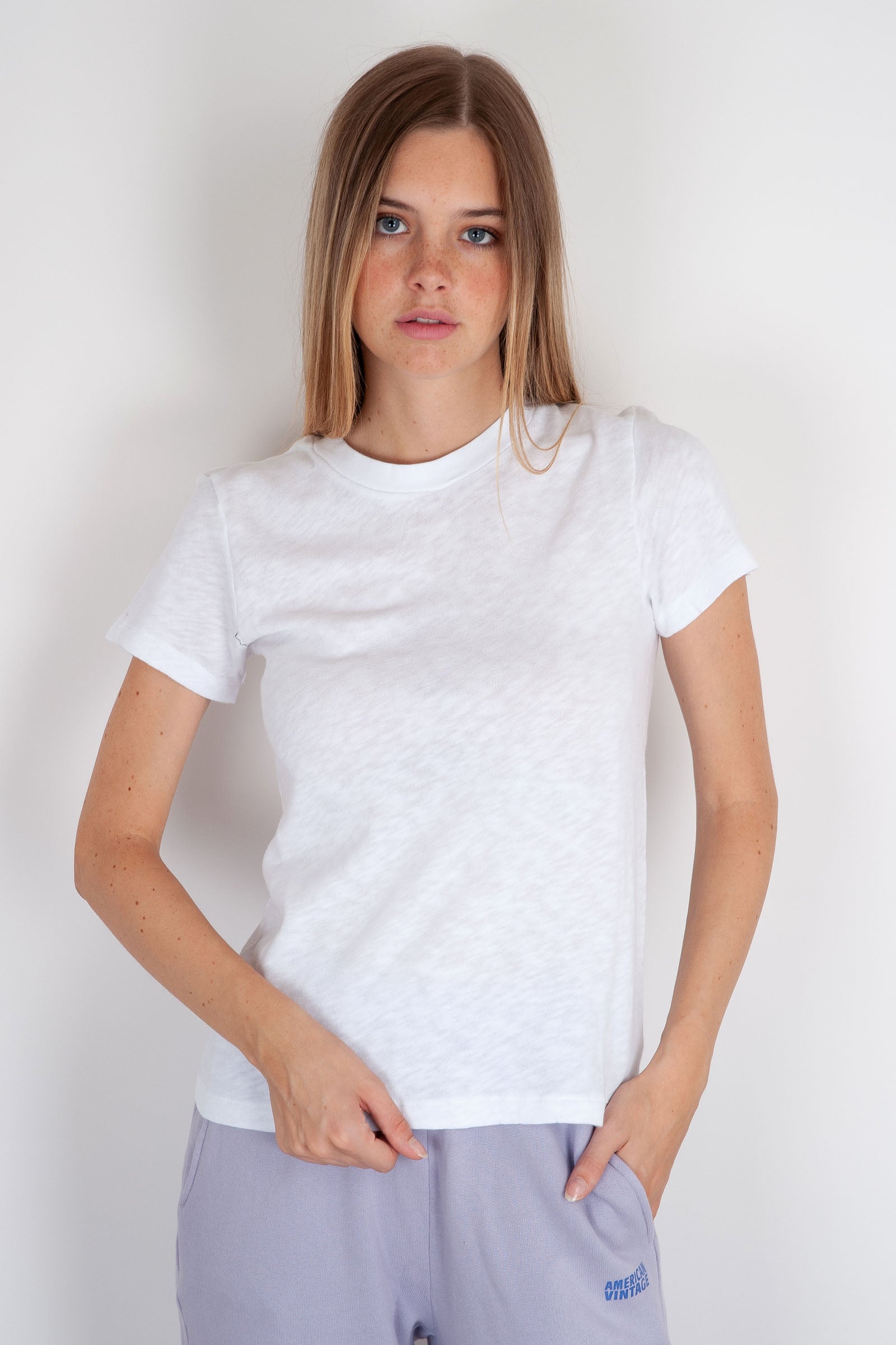 American Vintage Sonoma Cotton T-Shirt White - 1