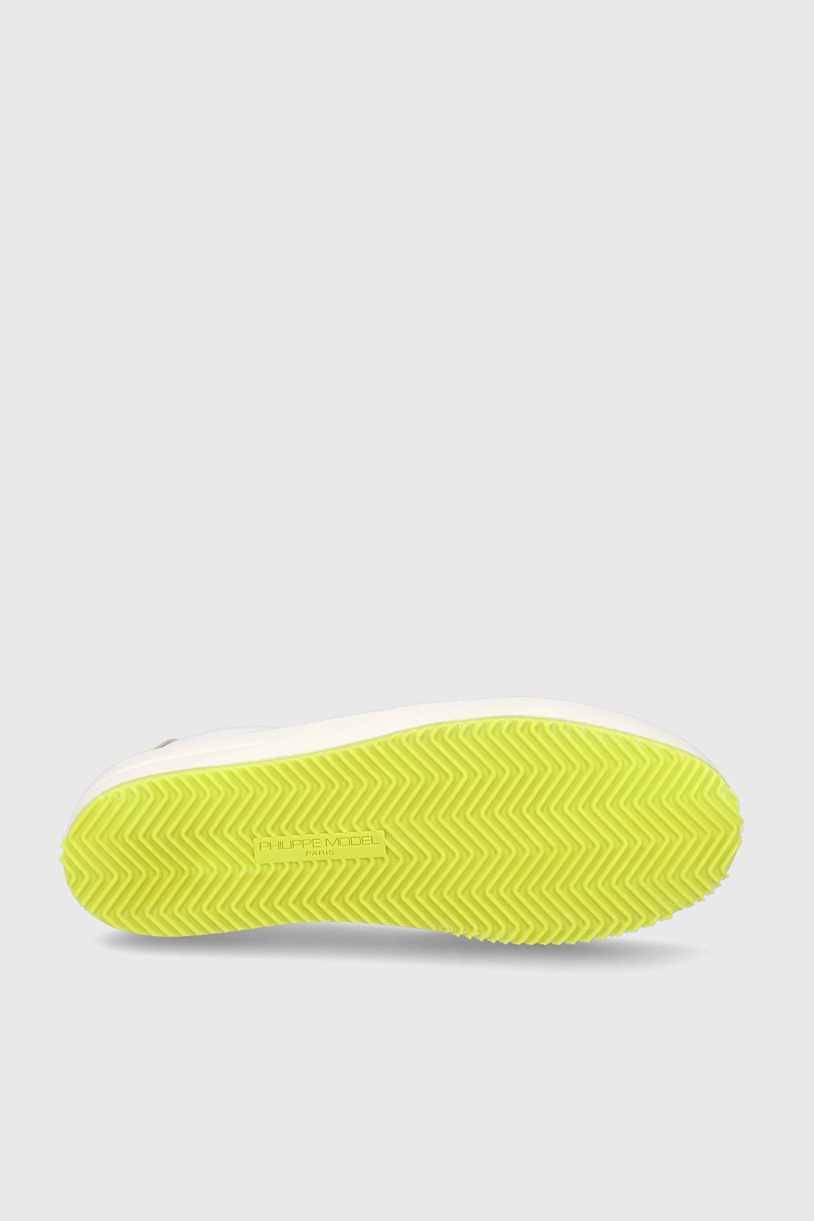 Philippe Model Sneaker Nice Veau Pelle Bianco/Giallo Fluo - 5