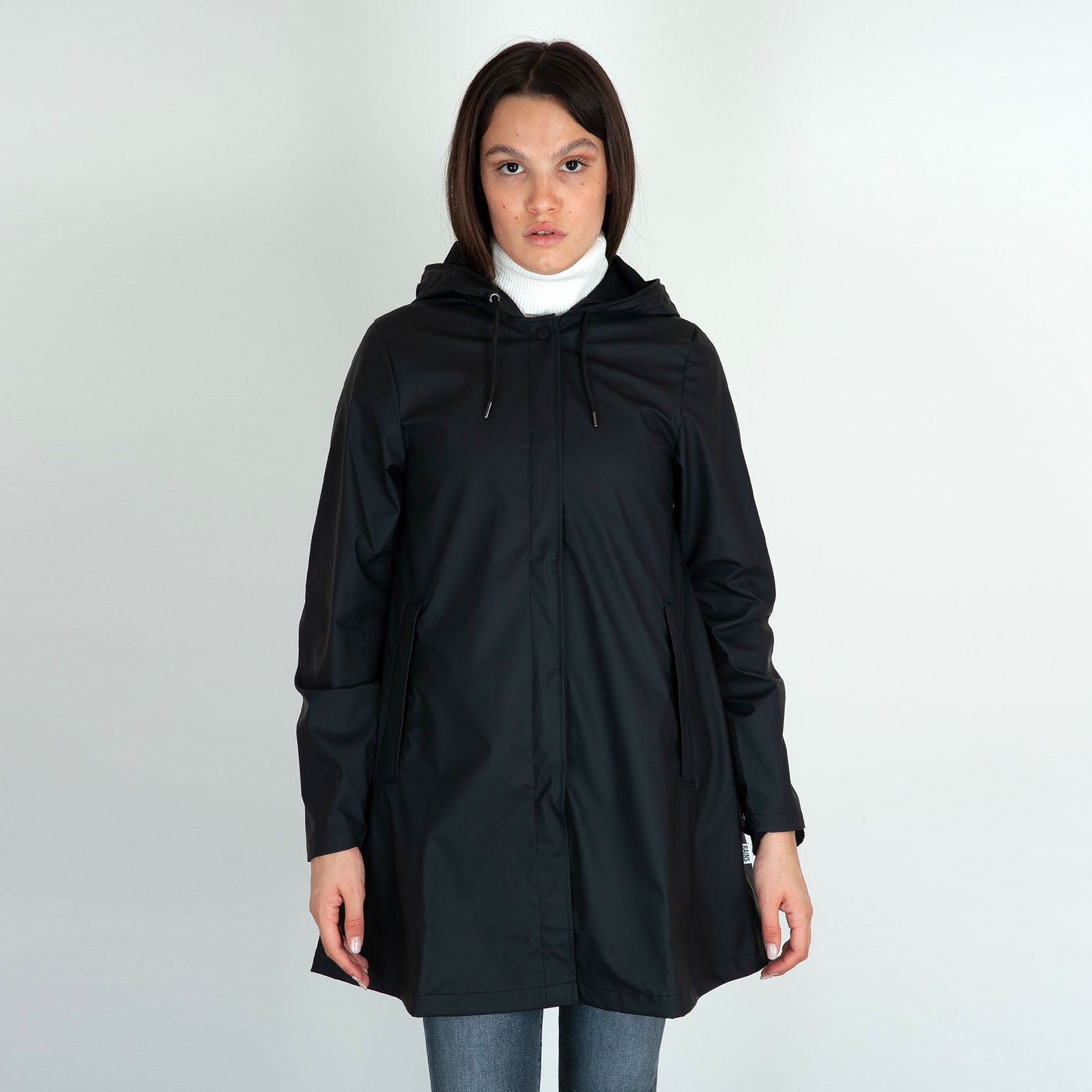 Rains A-line W Jacket Synthetic Black - 7