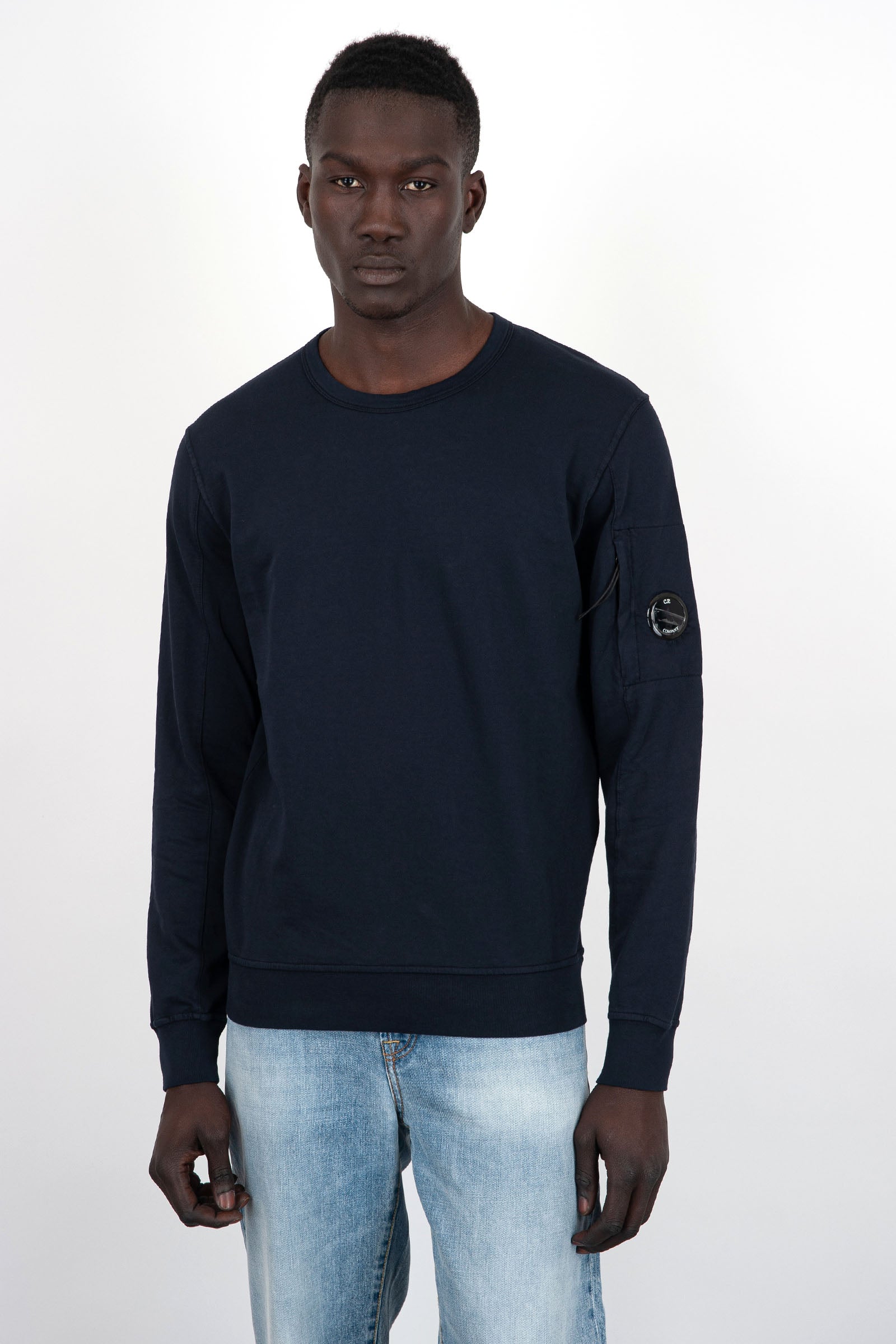 C.P. Company Sweatshirt Light Fleece Cotton Blue - 1