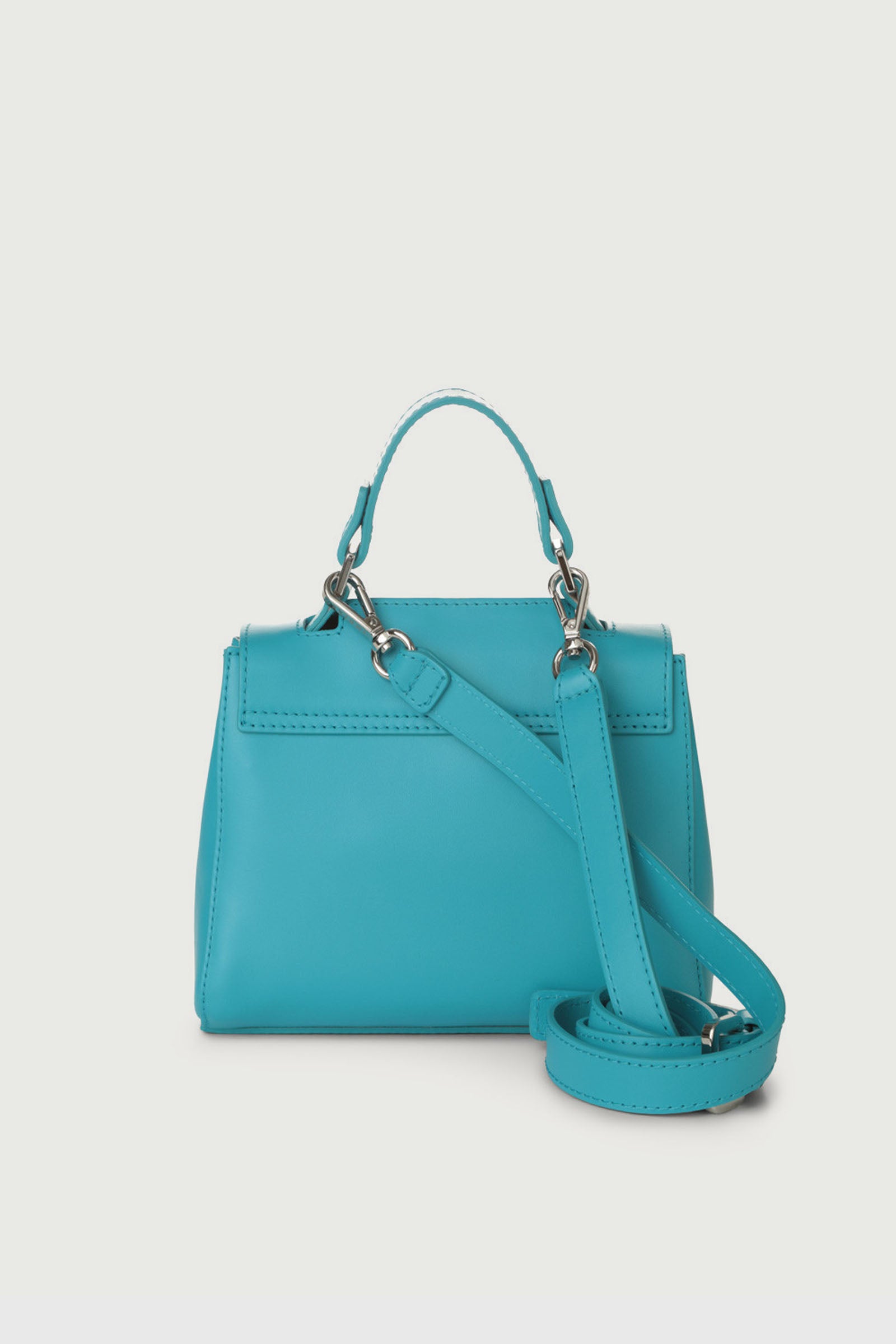 Orciani Sveva Vanity Mini Leather Bag Turquoise - 3