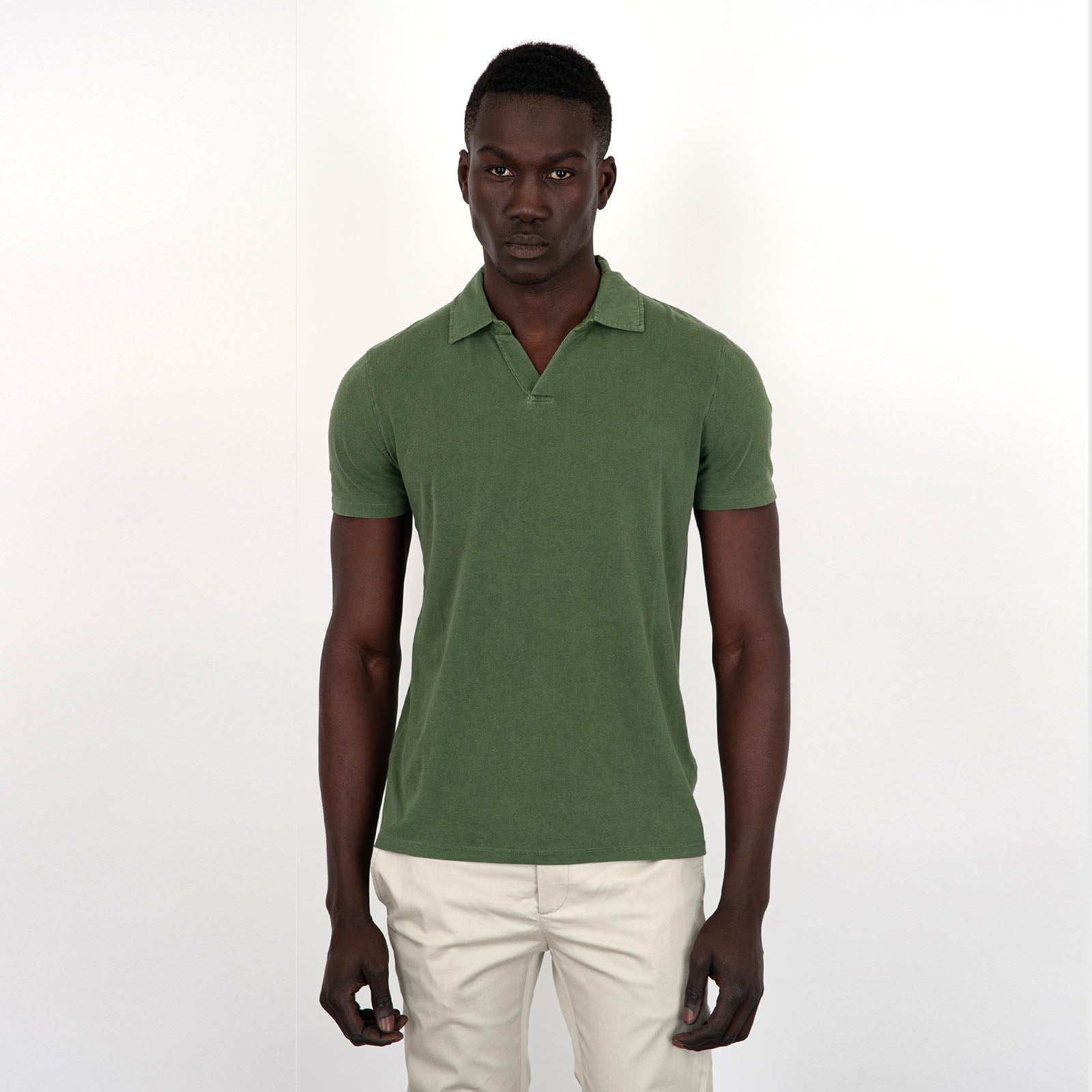 Majestic Filatures Organic Cotton/Elastane Green Polo Shirt - 6