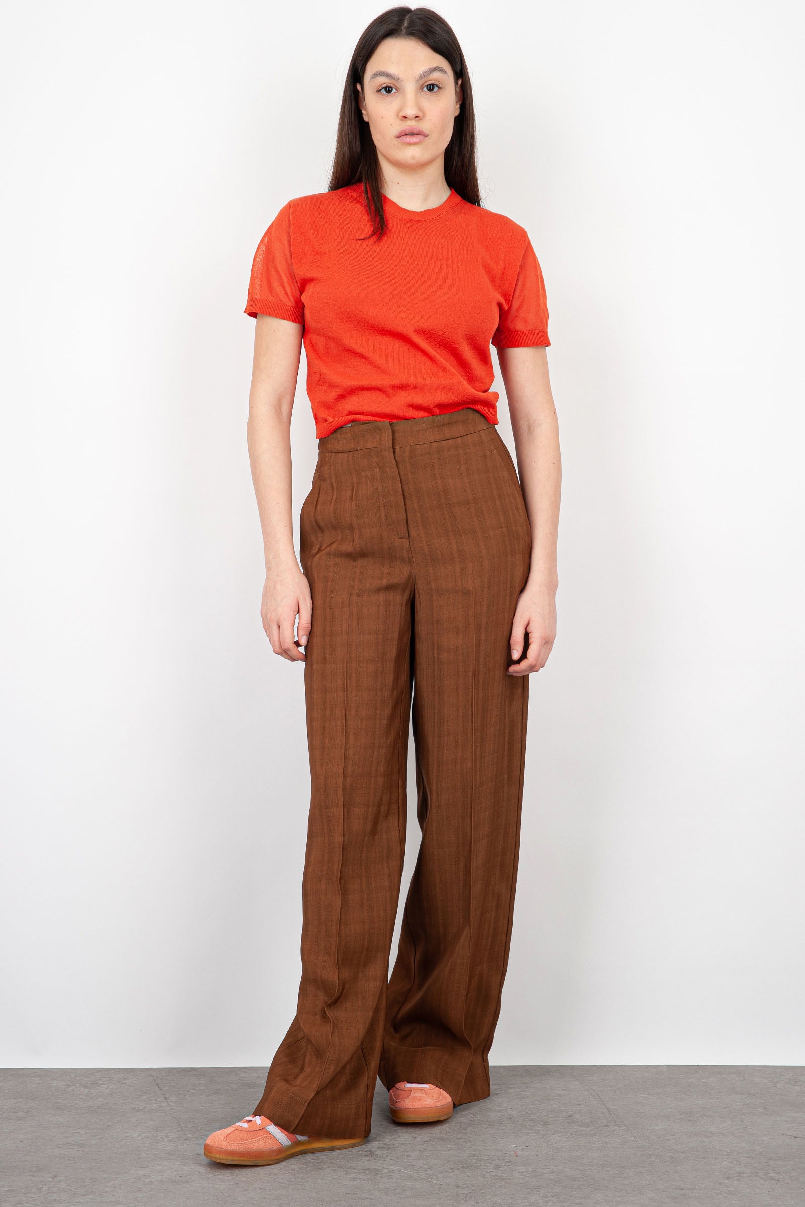 SemiCouture Marlee Synthetic Trousers Tobacco - 3