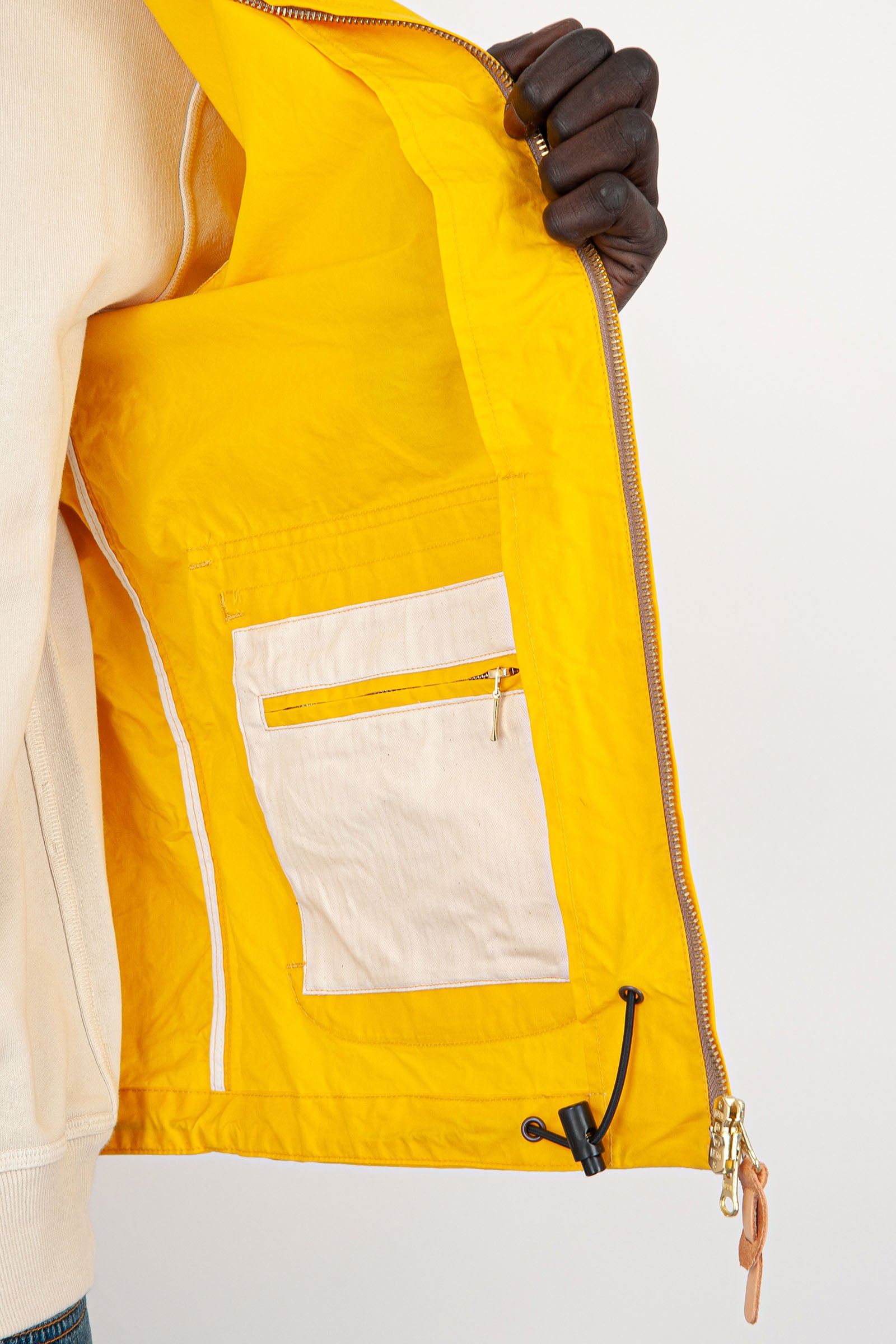 Manifattura Ceccarelli Blazer Coat With Hood Yellow Cotton - 7