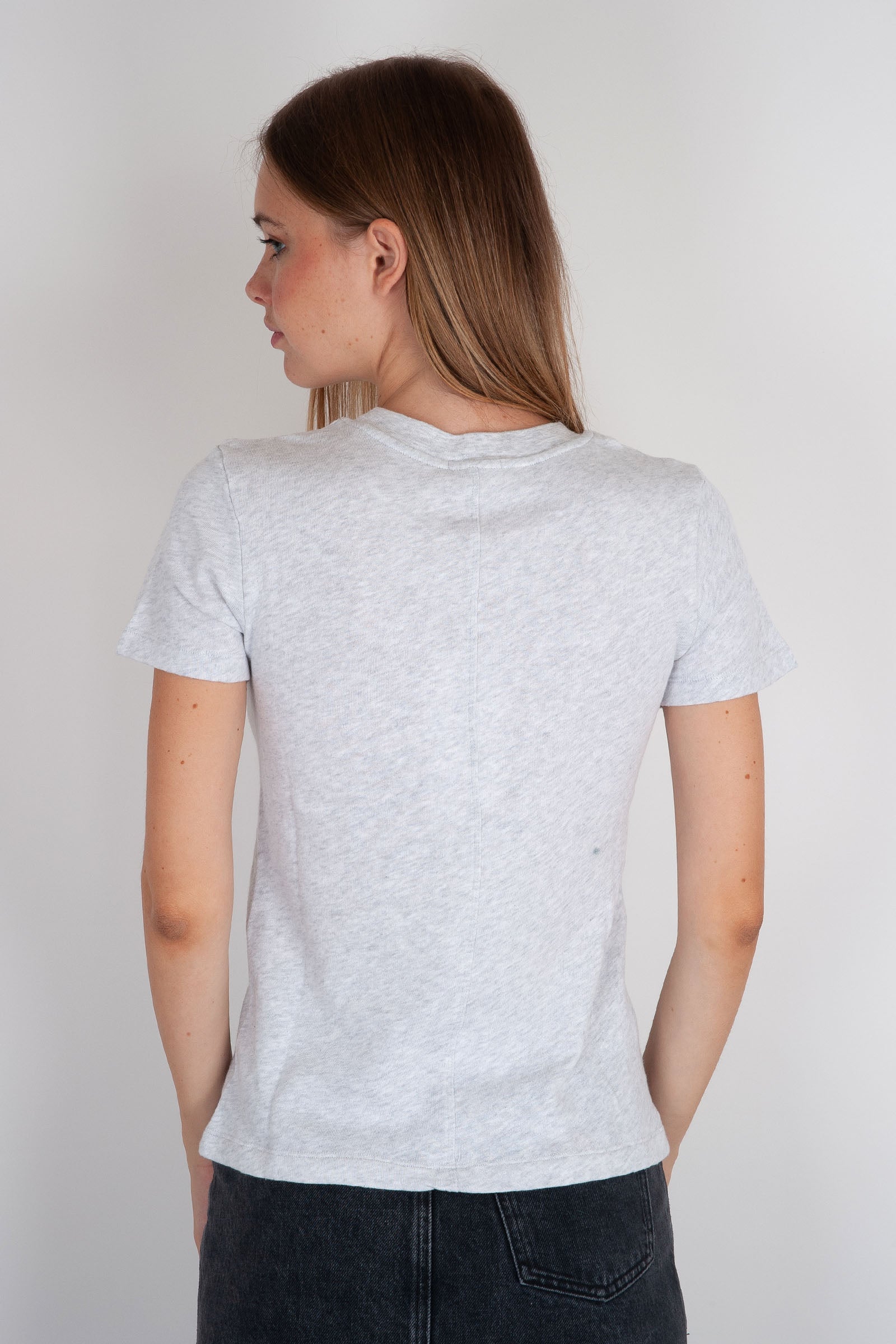 American Vintage Sonoma Cotton T-Shirt Melange Gray - 4