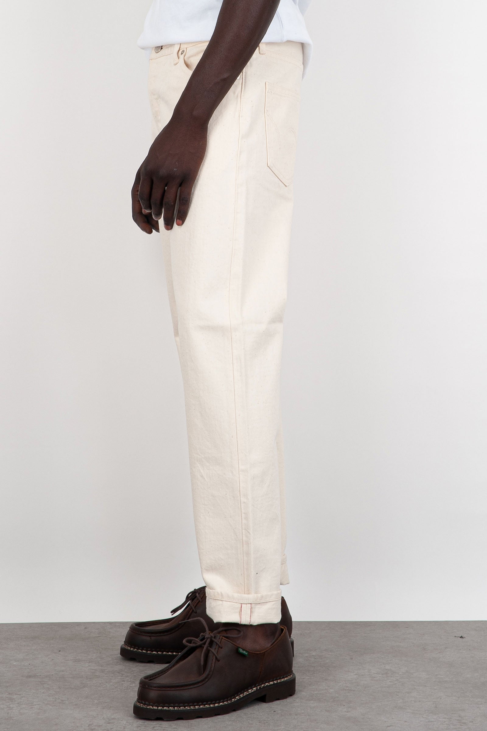 Jeans Regular Tapered Bianco Off Uomo - 4