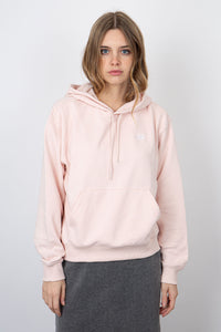 New Balance French Terry Hoodie with Small Logo in Light Pink Cotton new balance