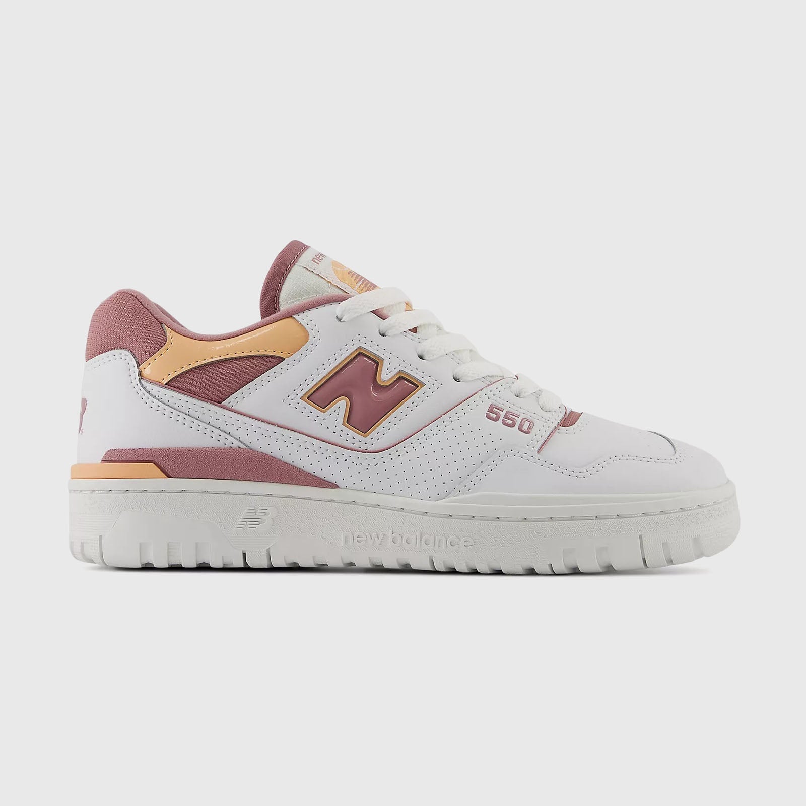 New Balance Sneaker 550 Leather White/Pink - 6