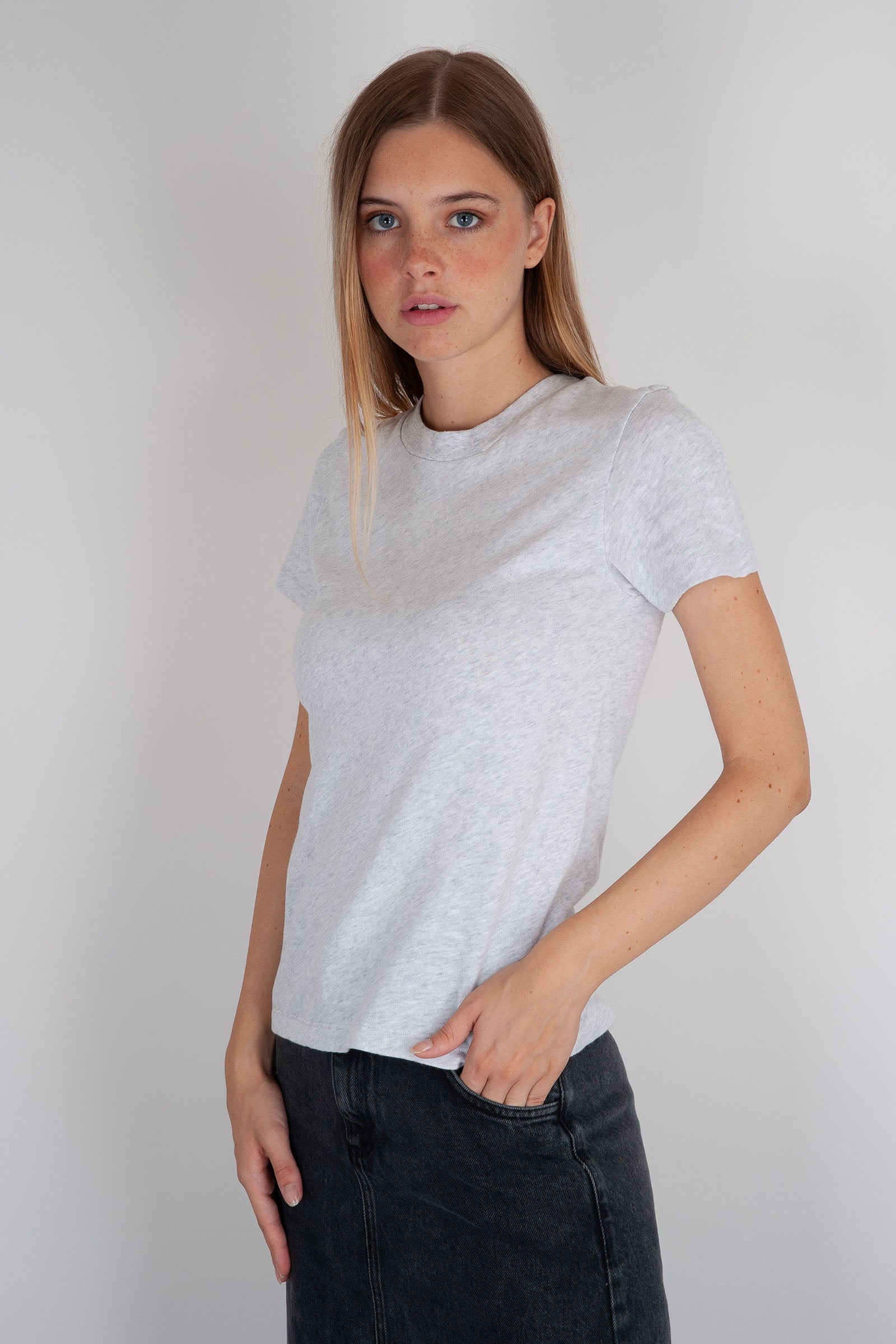 American Vintage Sonoma Cotton T-Shirt Melange Gray - 3