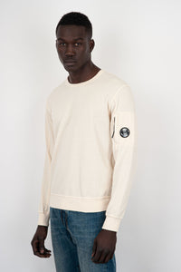 C.P. Company Sweatshirt Light Fleece Cotton Off-White c.p. company