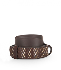 Micro Studs Bull Leather Nobuckle Belt orciani