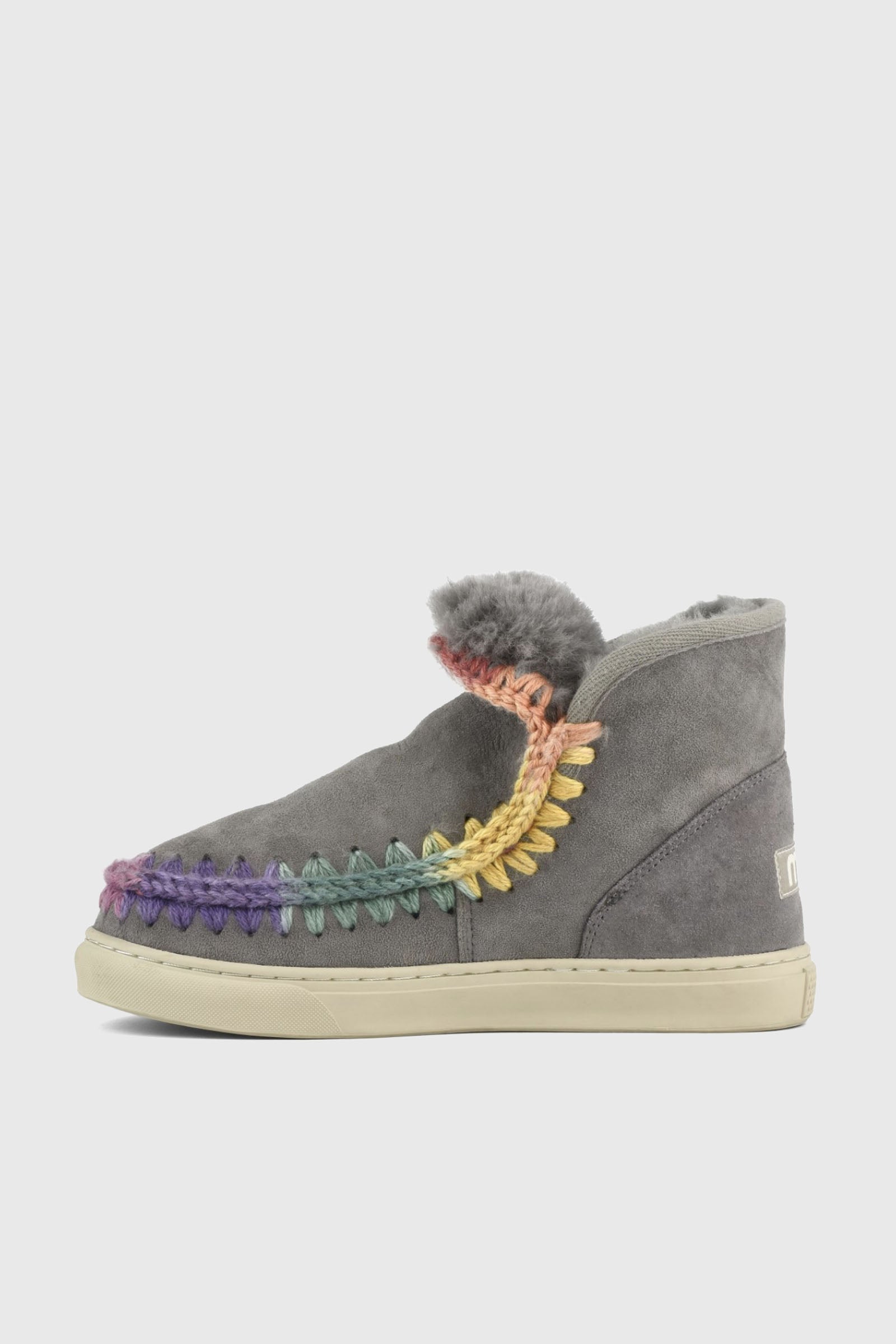 Mou Eskimo Sneaker Rainbow Stitching Grigio Donna - 5