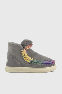 Mou Eskimo Sneaker Rainbow Stitching Grigio Donna mou