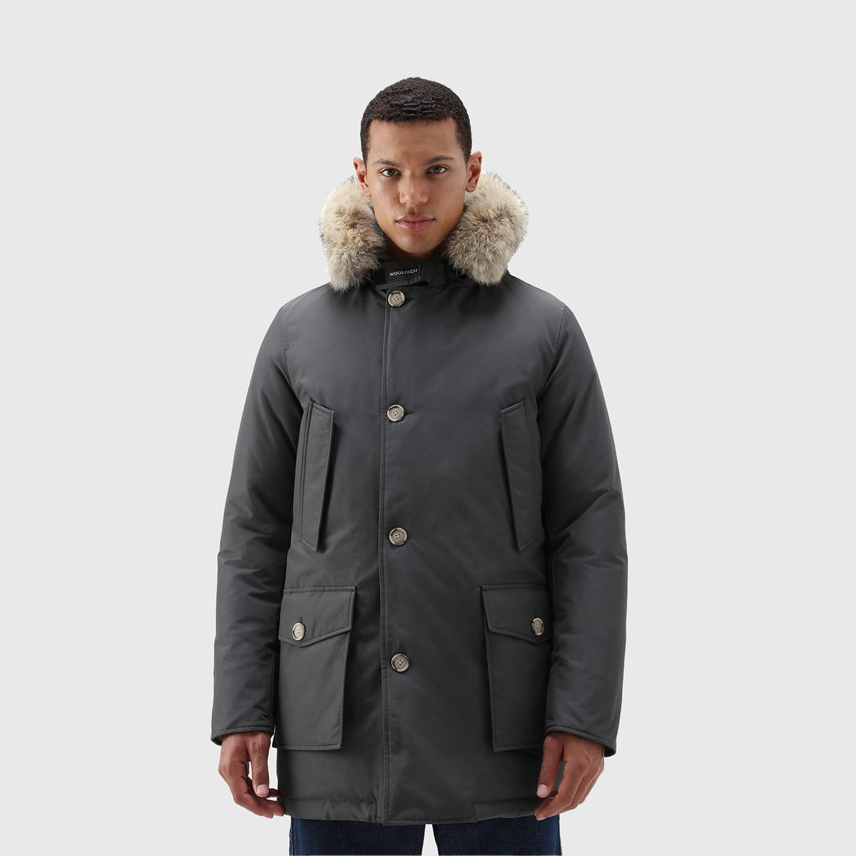 Winter Mens Woolrich Coat Grey Men's Woolrich Luxe Wool Silk Parka