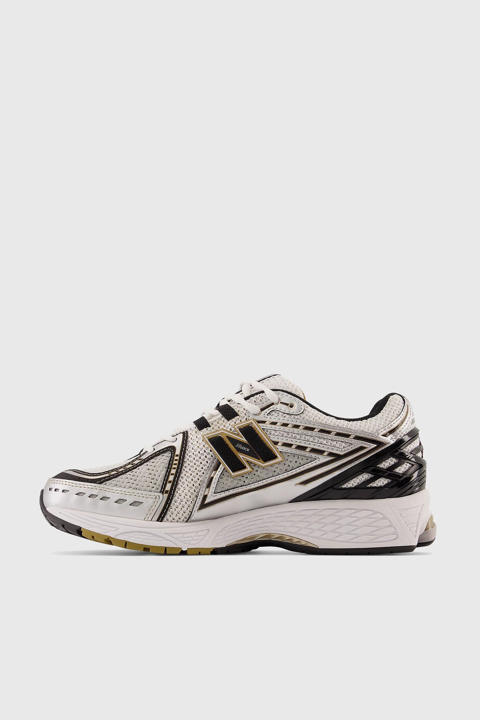 H1 Title: New Balance White/Gold Synthetic Running Shoes 1906R - 5